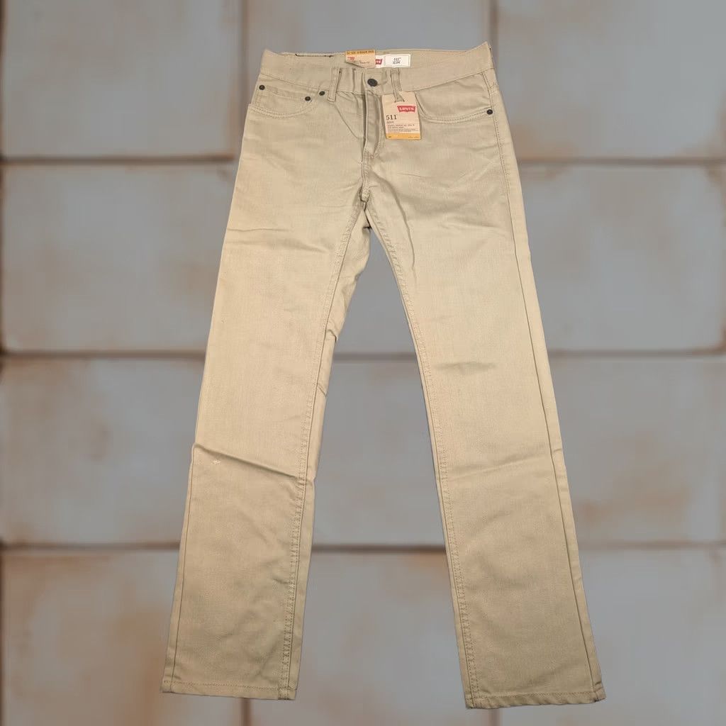 Levi's Levis 511 Jeans Mens 29x29 Beige Slim Straight Tapered Denim Pants Size US 29 - 1 Thumbnail