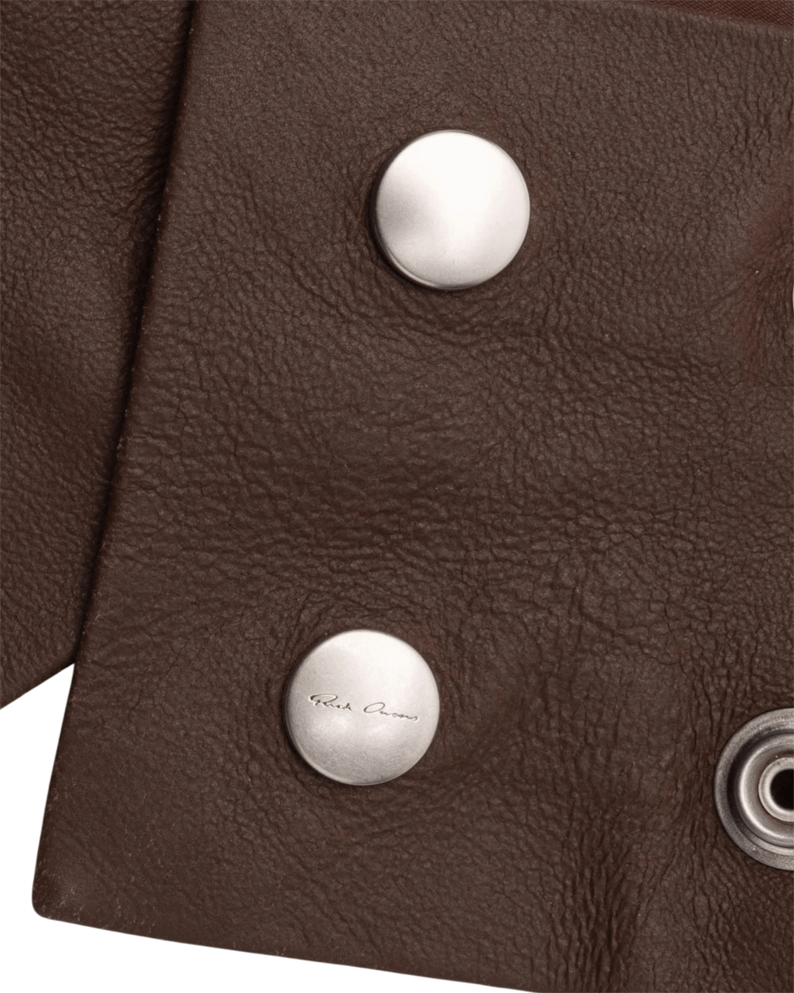 Rick Owens Rick Owens FW23 Luxor Leather Snap Collar in Brown Size ONE SIZE - 2 Thumbnail