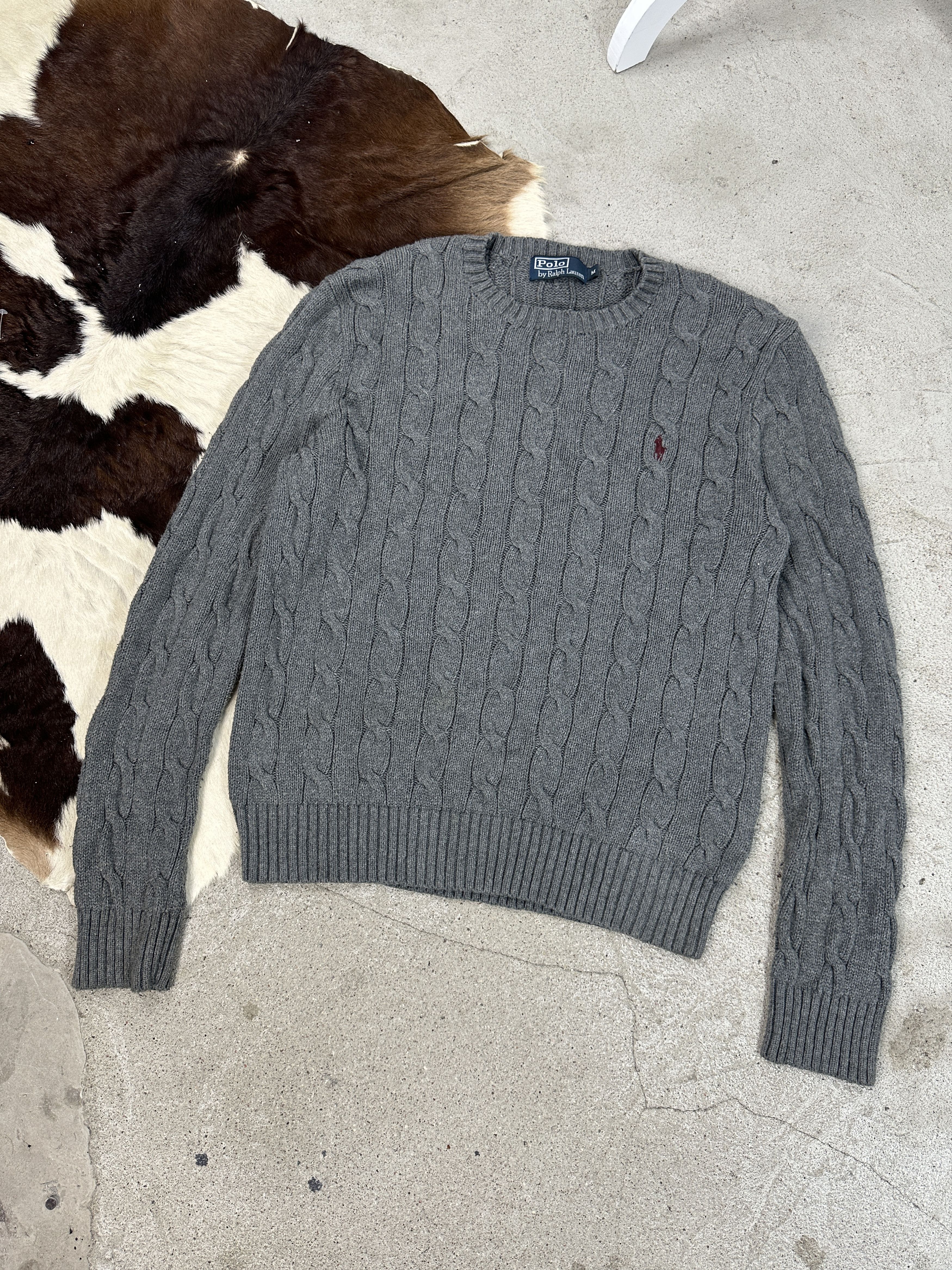 Polo Ralph Lauren × Vintage Vintage Preppy Old Money Polo Ralph Lauren Cable Sweater 00s Size US M / EU 48-50 / 2 - 1 Thumbnail
