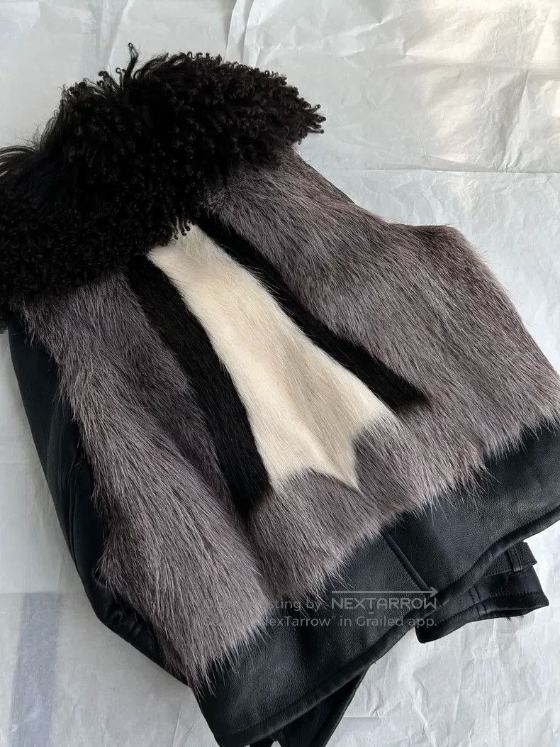 Tom Ford Tom Ford Sheepskin fur and fur leather patchwork coat jack Size US S / EU 44-46 / 1 - 6 Thumbnail