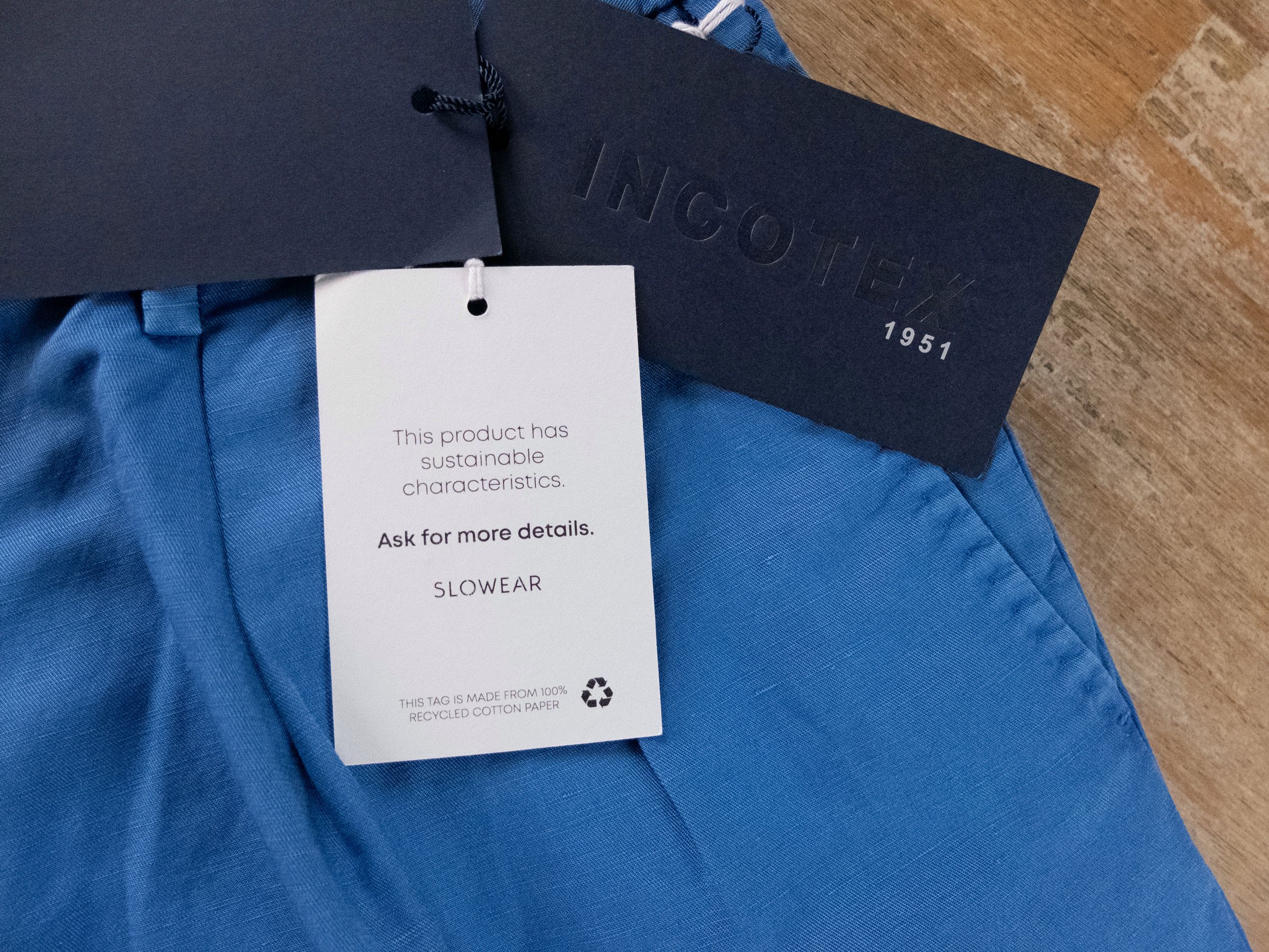 Incotex INCOTEX blue chinolino linen cotton blend bermuda shorts 34 Size US 34 / EU 50 - 3 Thumbnail