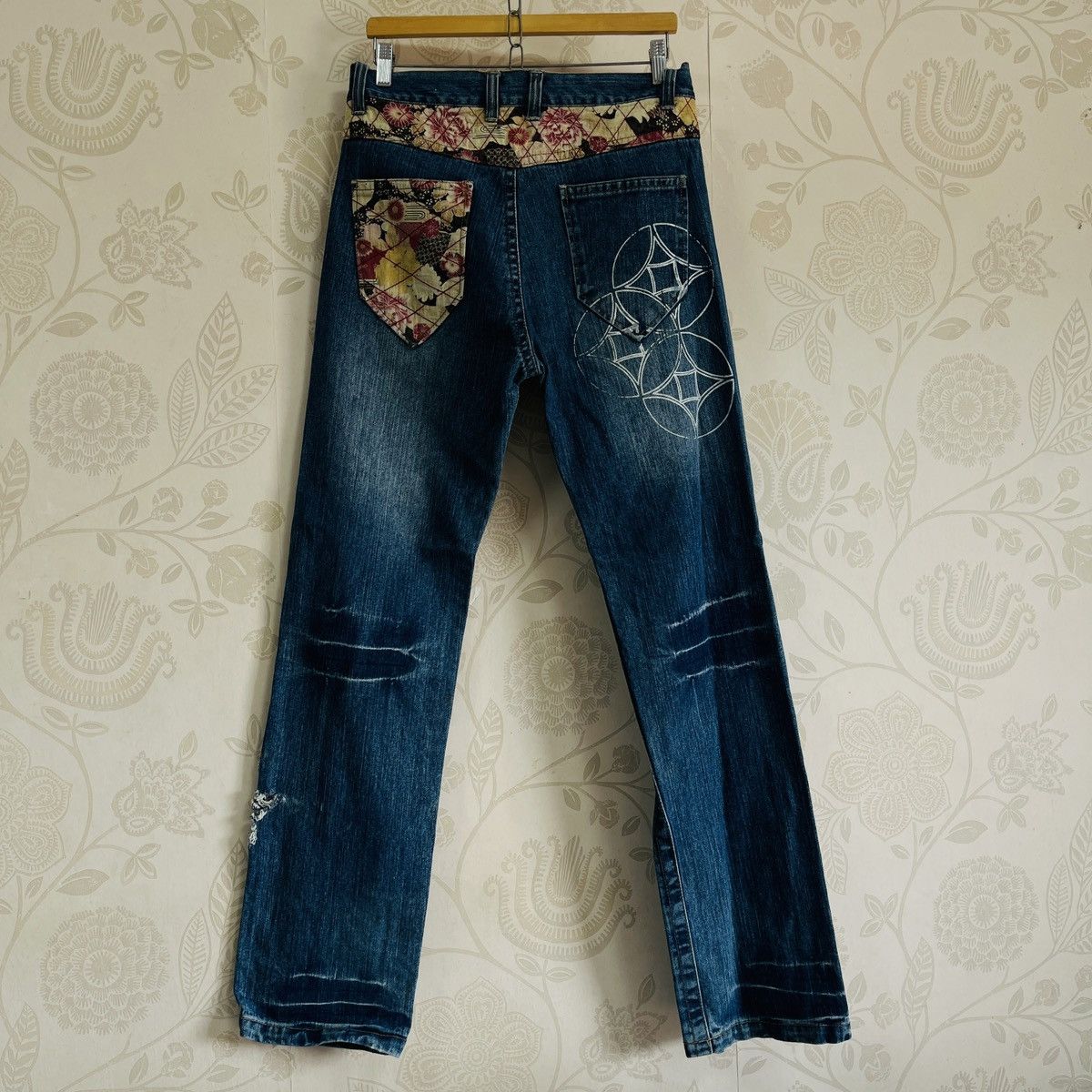 Vintage Vintage Karakuri Koi Fish Yakuza Denim Jeans Size US 32 / EU 48 - 5 Thumbnail