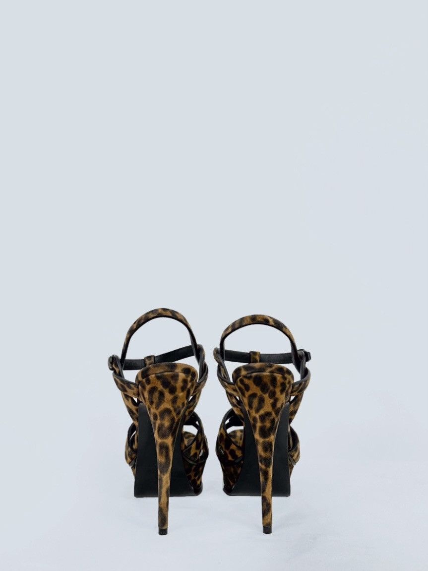 Yves Saint Laurent Yves Saint Laurent Tribute sandals in leopard-print suede Size US 8.5 / IT 38.5 - 5 Thumbnail