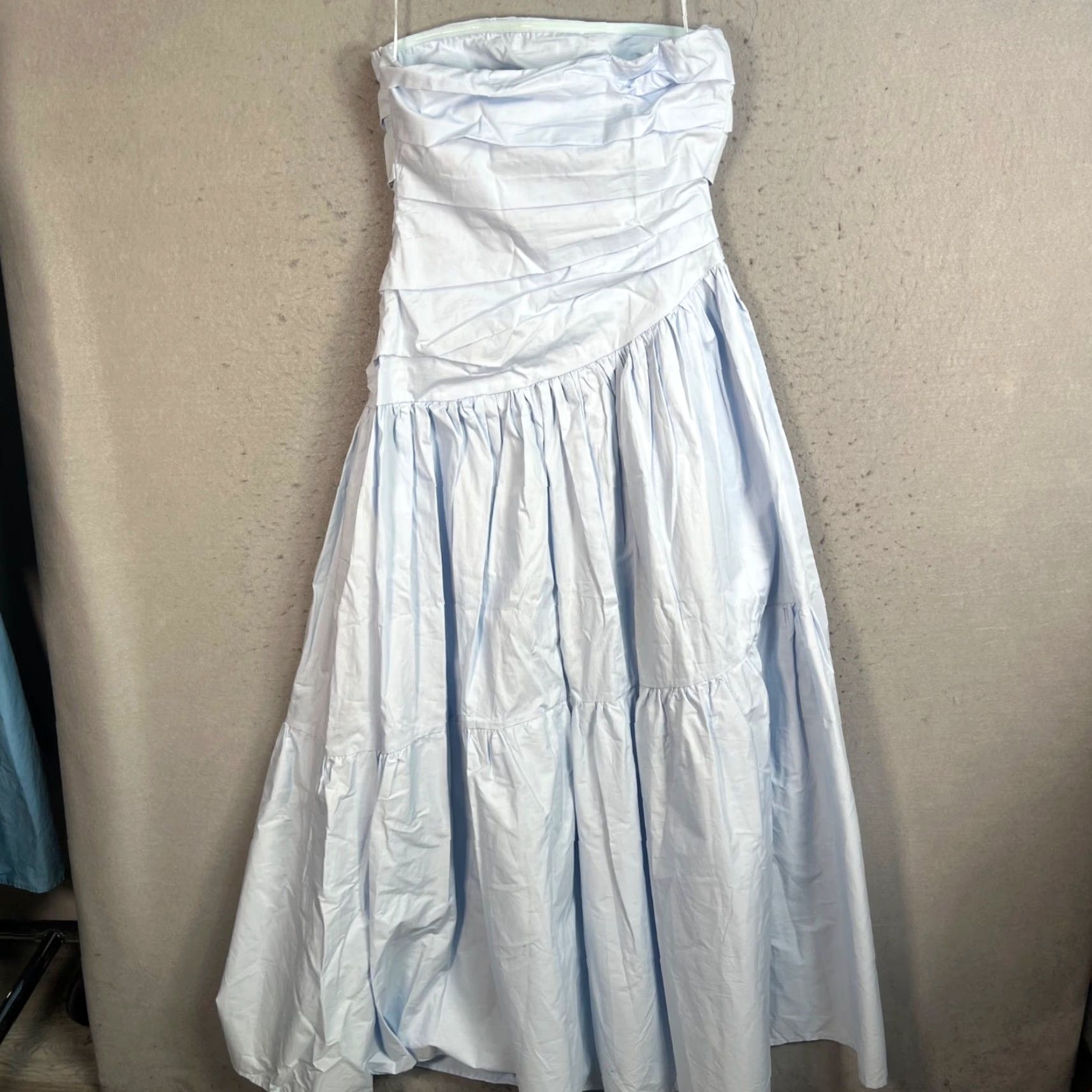 princess polly baby blue dress Billy J | Dresses | Cream Ruched Maxi Gown With Square Neckline Billyj  Boutique Bridesmaid Dress