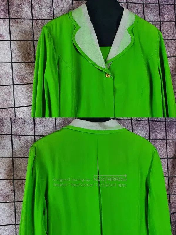 Dior Dior Green Silk Long Sleeve Top for Women . Size M / US 6-8 / IT 42-44 - 5 Thumbnail