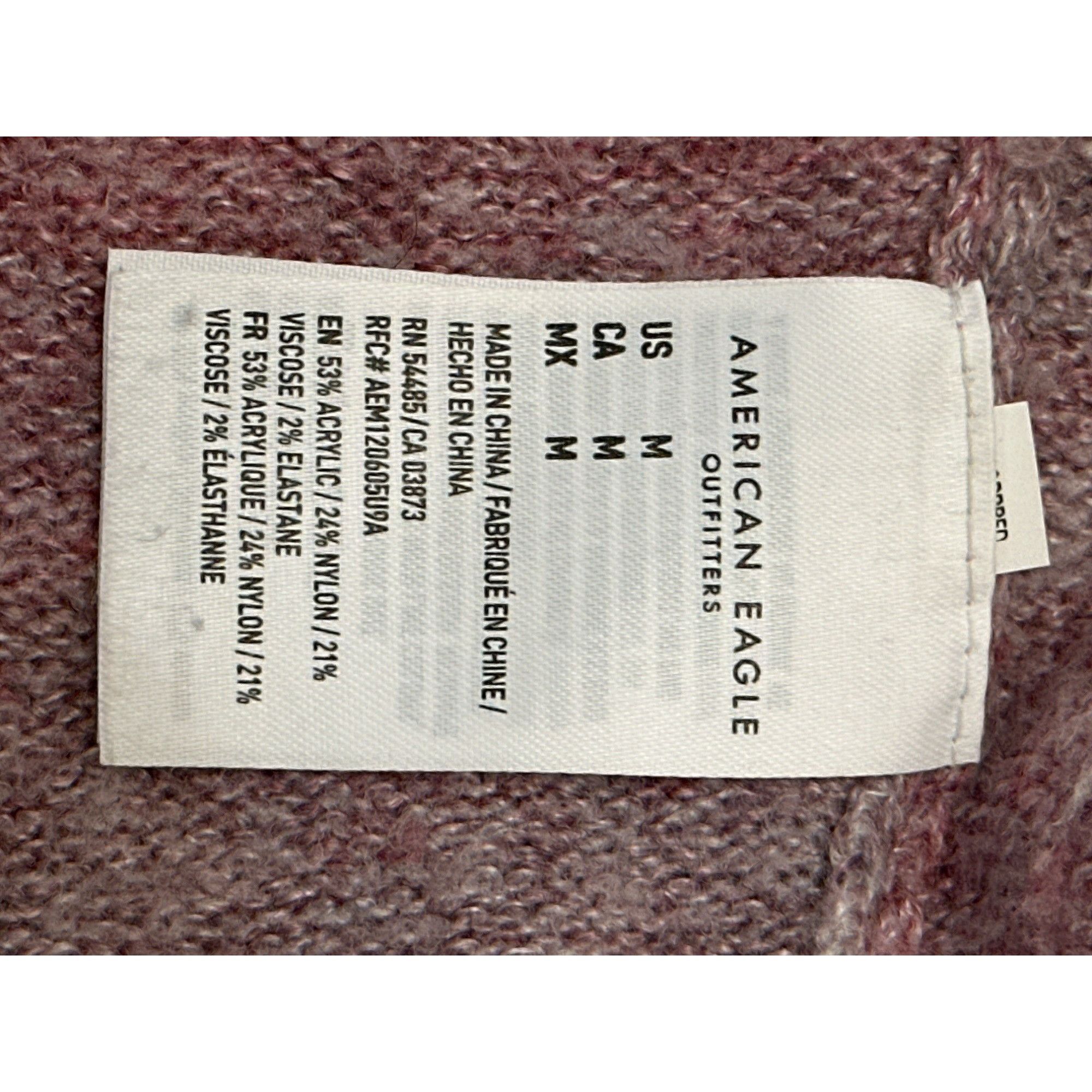 American Eagle Outfitters American Eagle Womens Cowl Neck Sweater Medium Pink & Gray Size M / US 6-8 / IT 42-44 - 6 Thumbnail