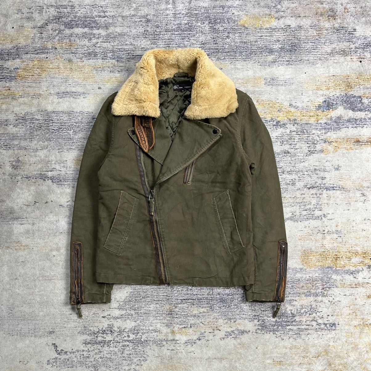 Tornado Mart Luva Tram double rider jacket mix leather Size US M / EU 48-50 / 2 - 1 Thumbnail