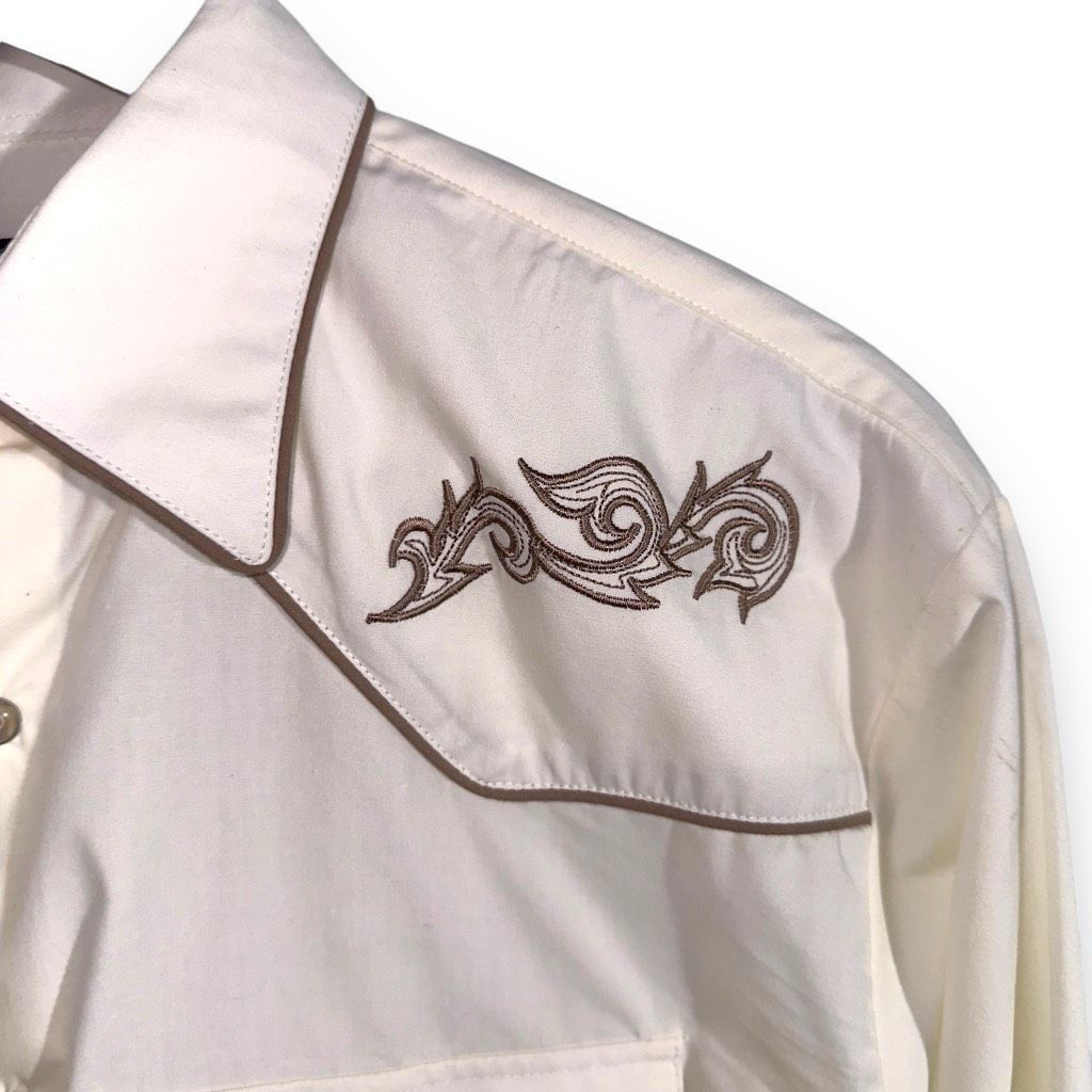Vintage Patroncito USA Off-White Pearl Snap Cowboy Western Shirt Siz Size US M / EU 48-50 / 2 - 7 Thumbnail
