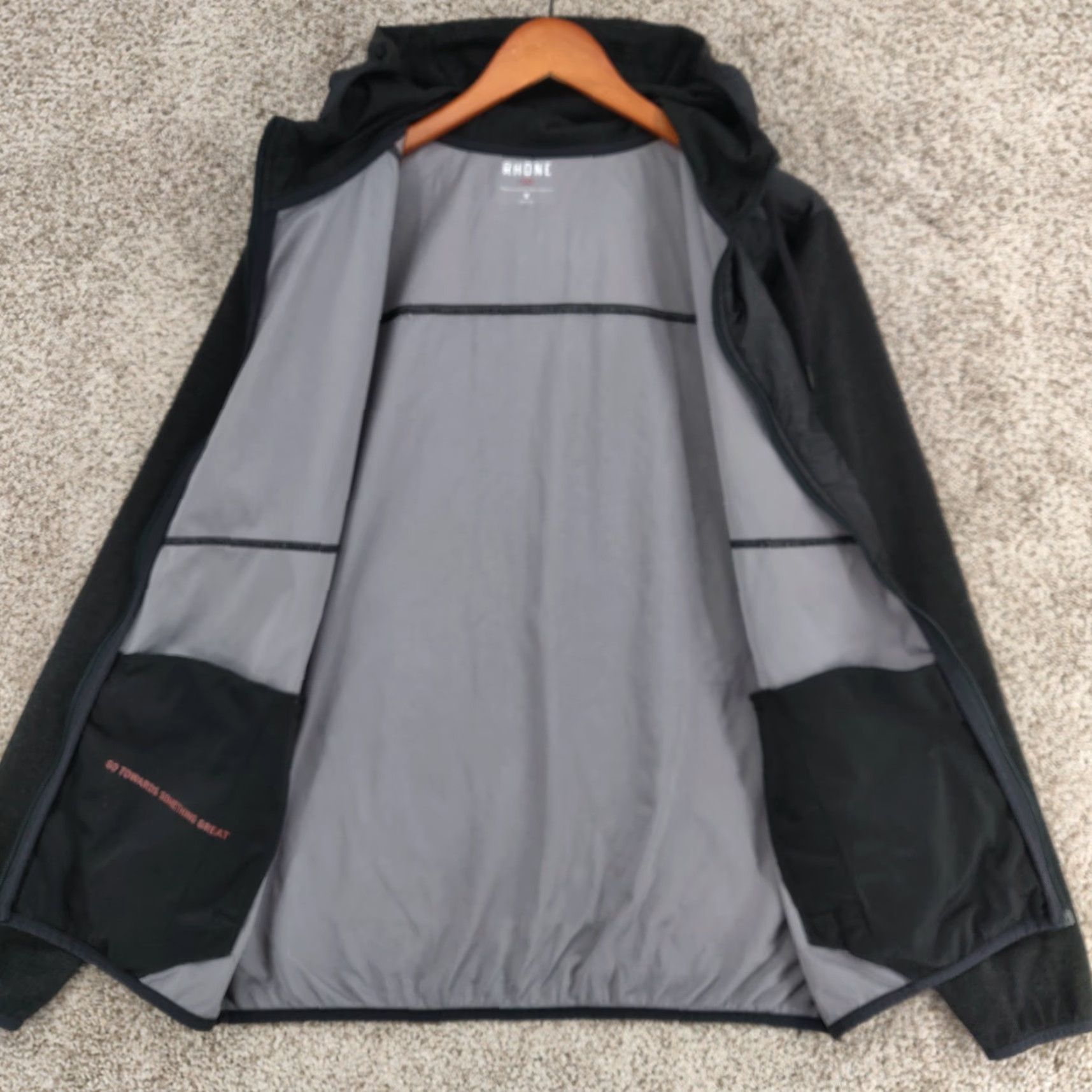 Rhone Rhone Tech Terry Hoodie Full Zip Hybrid Jacket Mens Medium Black Pockets TEC-182 Size US M / EU 48-50 / 2 - 7 Thumbnail