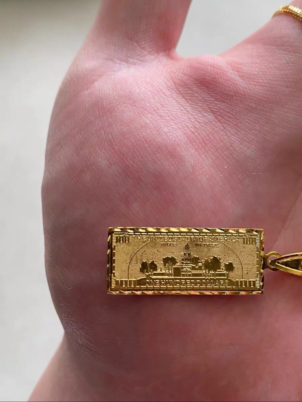 Supreme Supreme 100 Dollar Bill 14K Gold Pendant Size ONE SIZE - 7 Thumbnail