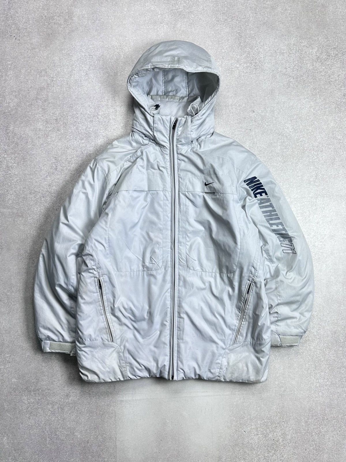 Nike Vintage 00s Nike Athletic Skepta Style Puffer Y2K Jacket M Size US M / EU 48-50 / 2 - 1 Thumbnail