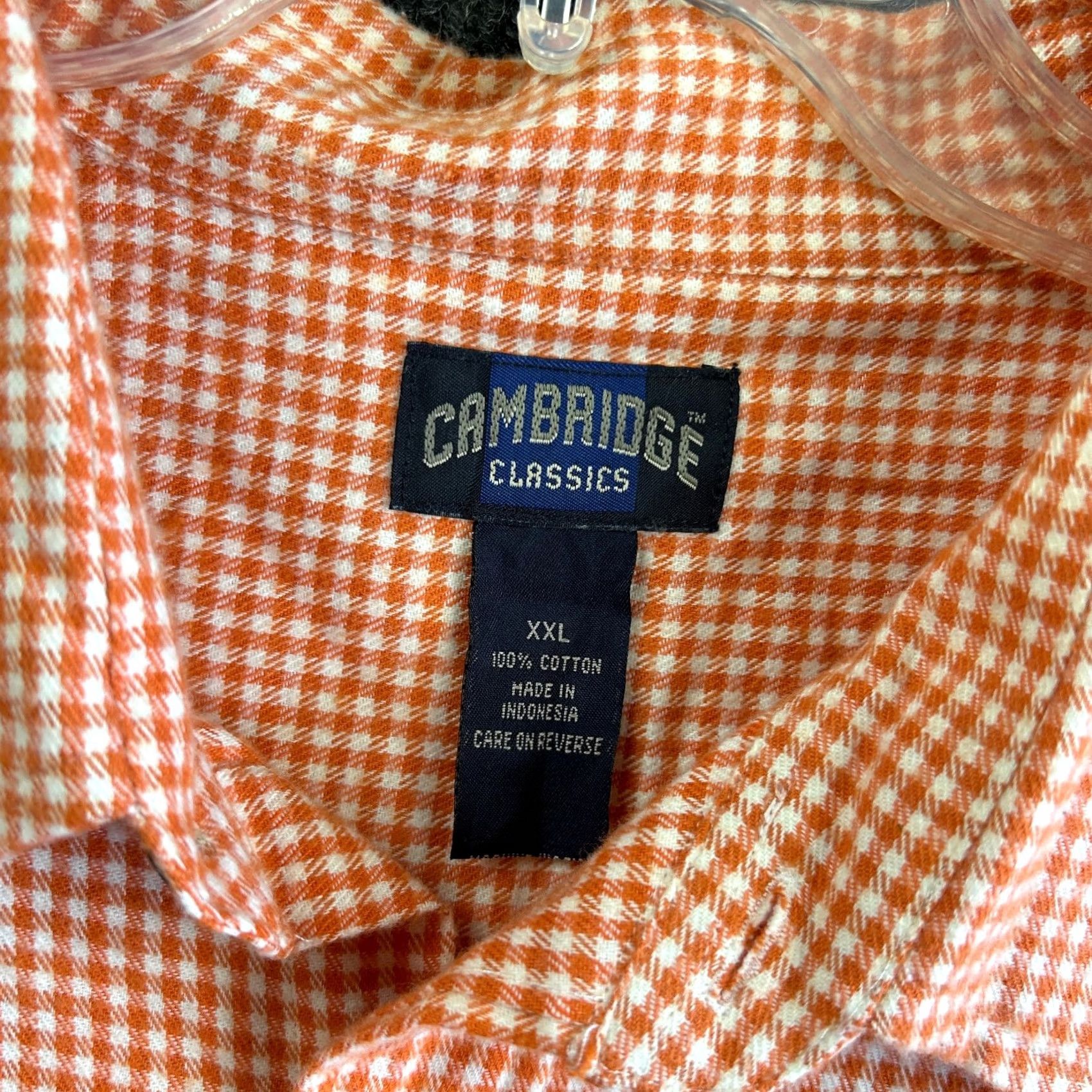 Vintage VINTAGE Cambridge Classics Flannel Shirt Button-Down Orange 2XL Herringbone Casual Men’s Button-Up Shirt Size US XXL / EU 58 / 5 - 3 Thumbnail