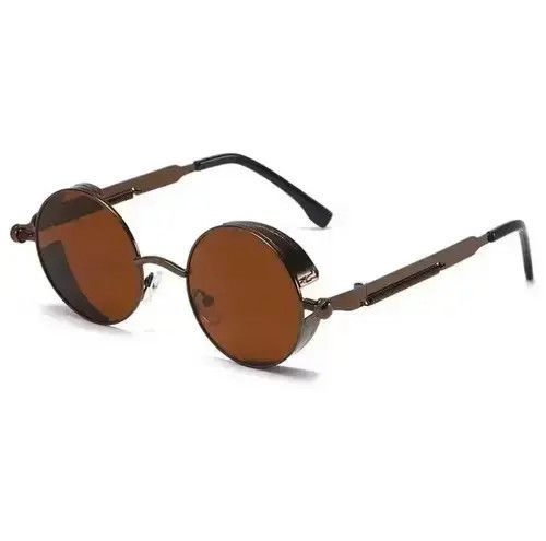 Other Metal Steampunk Sunglasses Men Women Fashion Round Glasses B Size ONE SIZE - 4 Thumbnail
