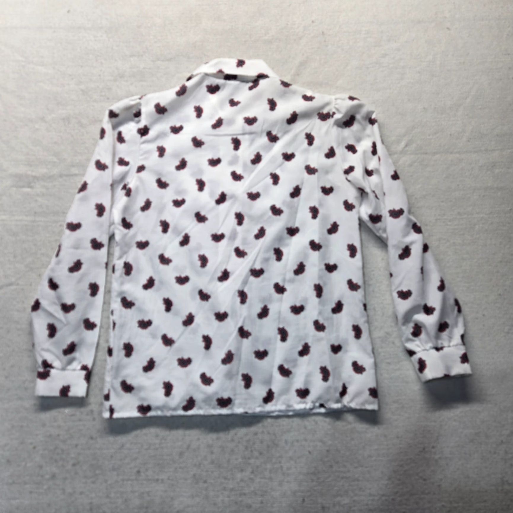 Vintage JCP White Paisley Button Up Shirt Top Blouse Long Sleeve Adult Women's M Medium Shirt Size M / US 6-8 / IT 42-44 - 6 Thumbnail