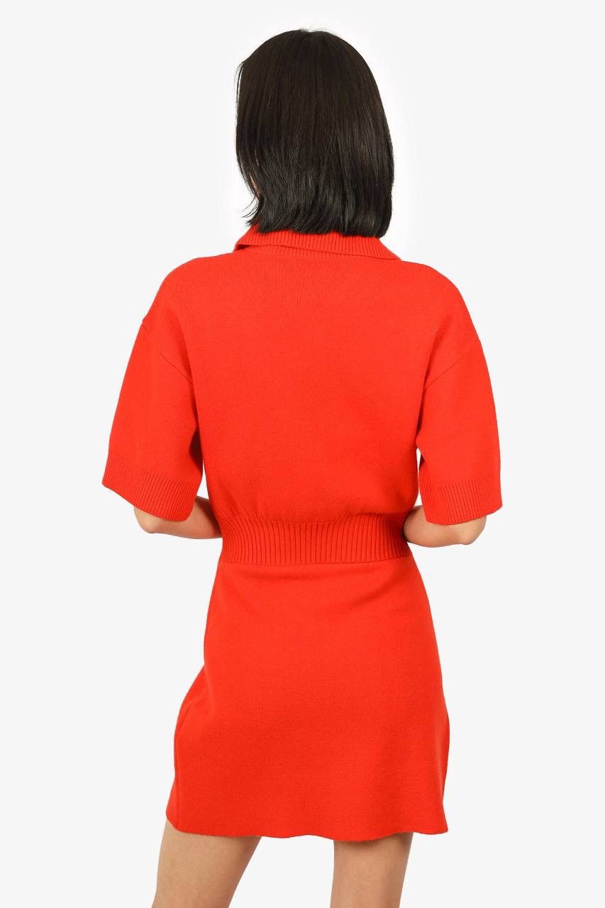 Sandro Sandro Women's Wool/Cashmere Red Knitted Mini Dress, 36/S Size S / US 4 / IT 40 - 22 Thumbnail
