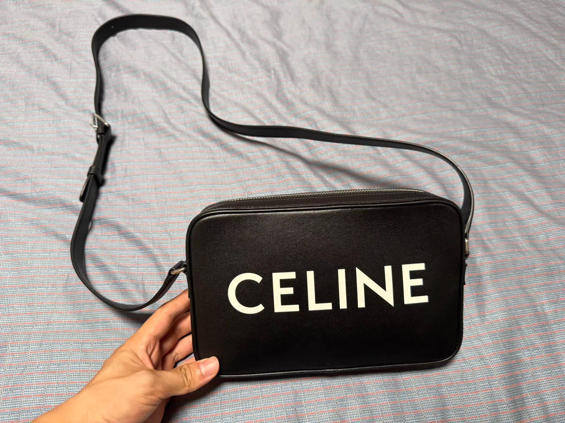 Celine Celine Printed Smooth Calfskin Medium Messenger Bag K9 Size ONE SIZE - 4 Thumbnail