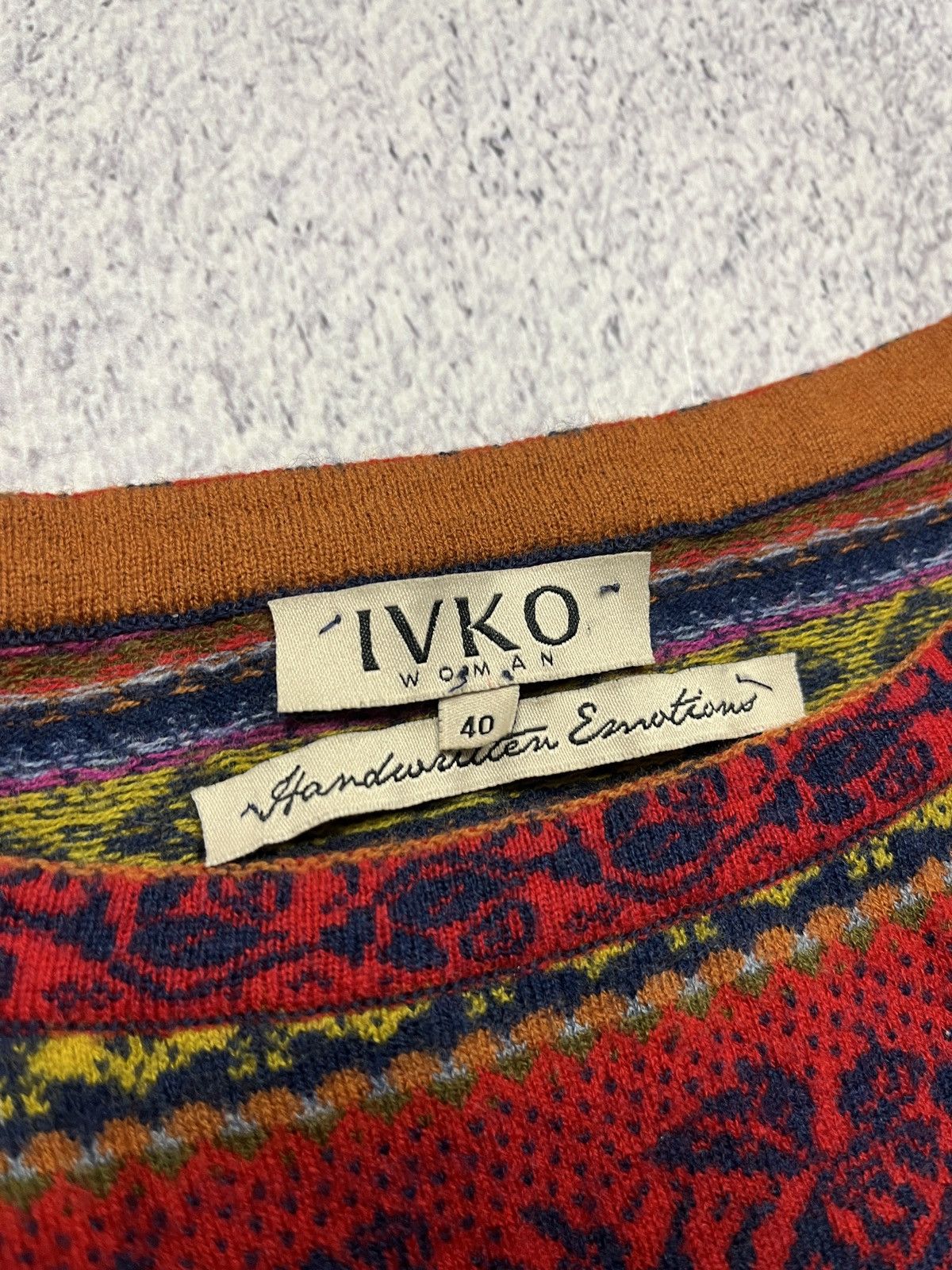 Japanese Brand Ivko Wool Knitted Dress Float Pattern Japanese Avant Garde Size S / US 4 / IT 40 - 9 Thumbnail