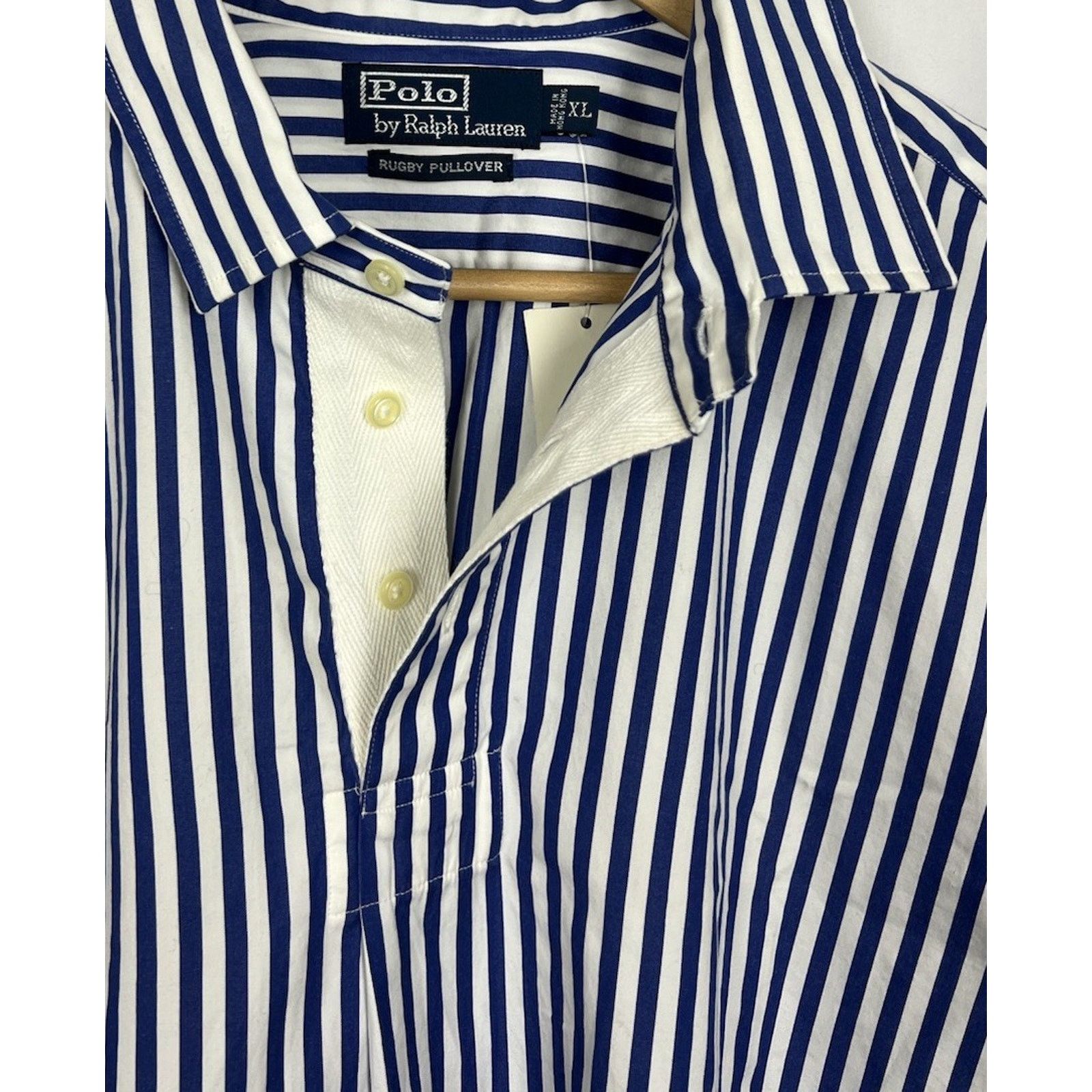 Polo Ralph Lauren Vintage NOS Polo Ralph Lauren Rugby Pullover Mens XL Stripe Size US XL / EU 56 / 4 - 4 Thumbnail