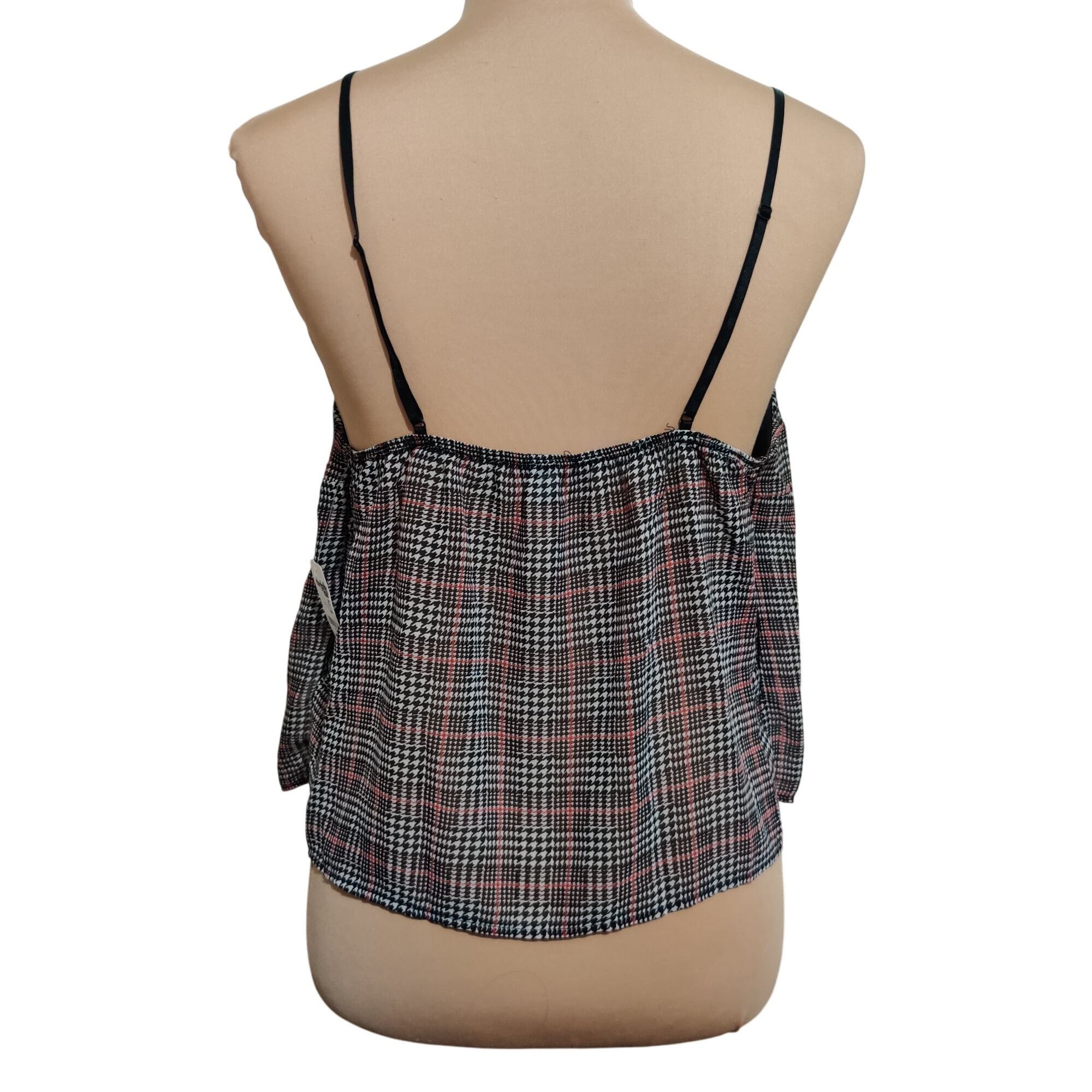 Other Charlotte Russe Womens Juniors Top Cami Black Red White Houn Size L / US 10 / IT 46 - 2 Thumbnail