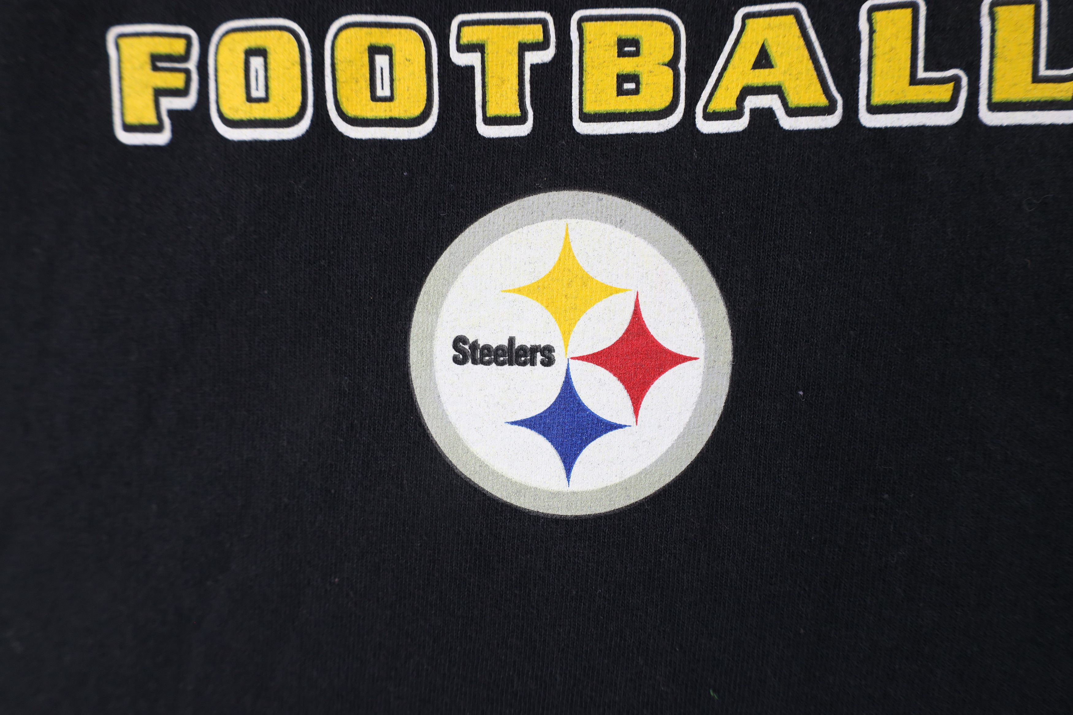 Vintage Vintage Spell Out Pittsburgh Steelers Football T-Shirt Black Size US L / EU 52-54 / 3 - 6 Thumbnail