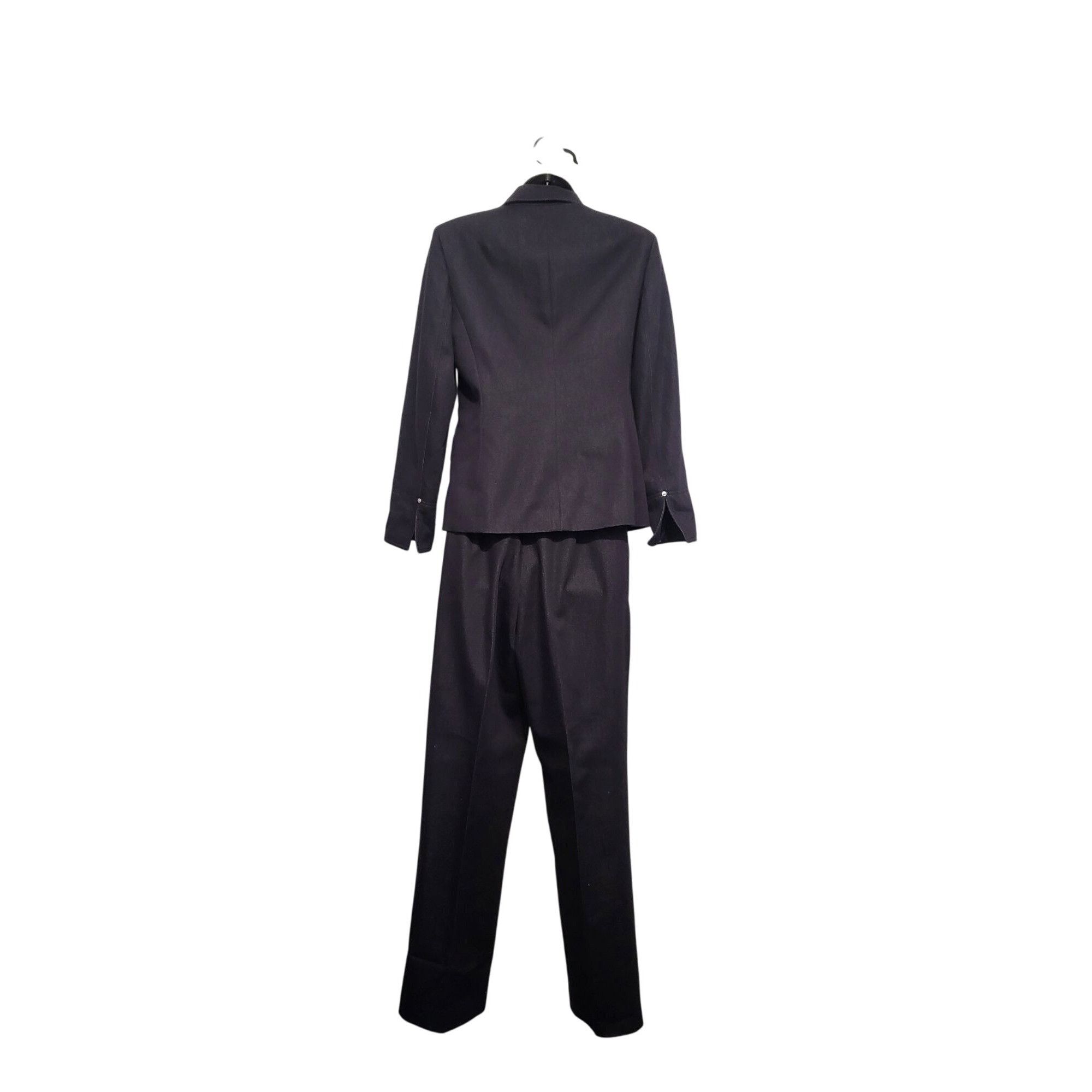 Kasper Vintage Kasper Pant Suit Women Sz 6 Black 3 Button Designer Size 28" / US 6 / IT 42 - 4 Thumbnail