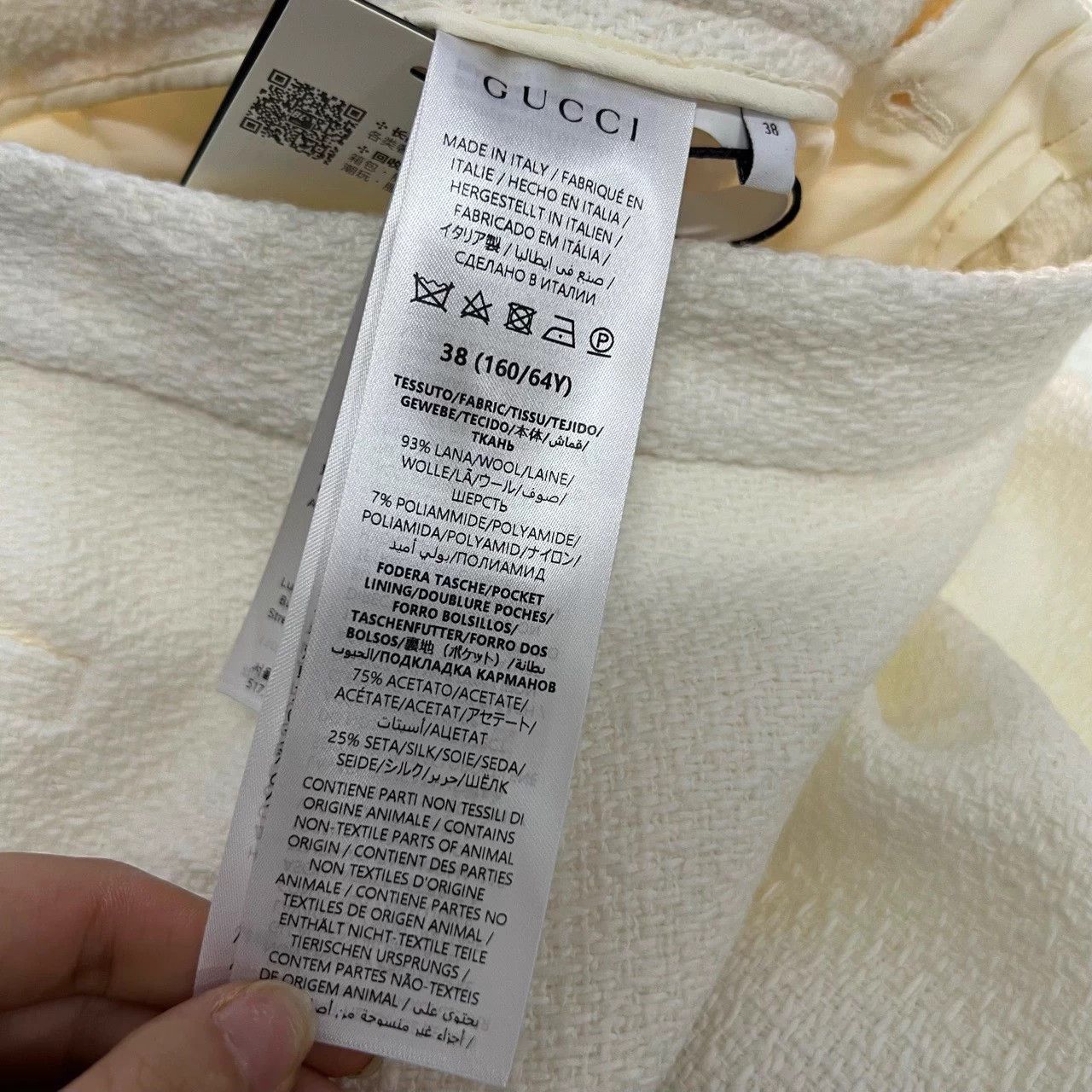 Gucci GUCCI Ivory Wide-Leg Pants Size 38 New Size 26" / US 2 / IT 38 - 5 Thumbnail
