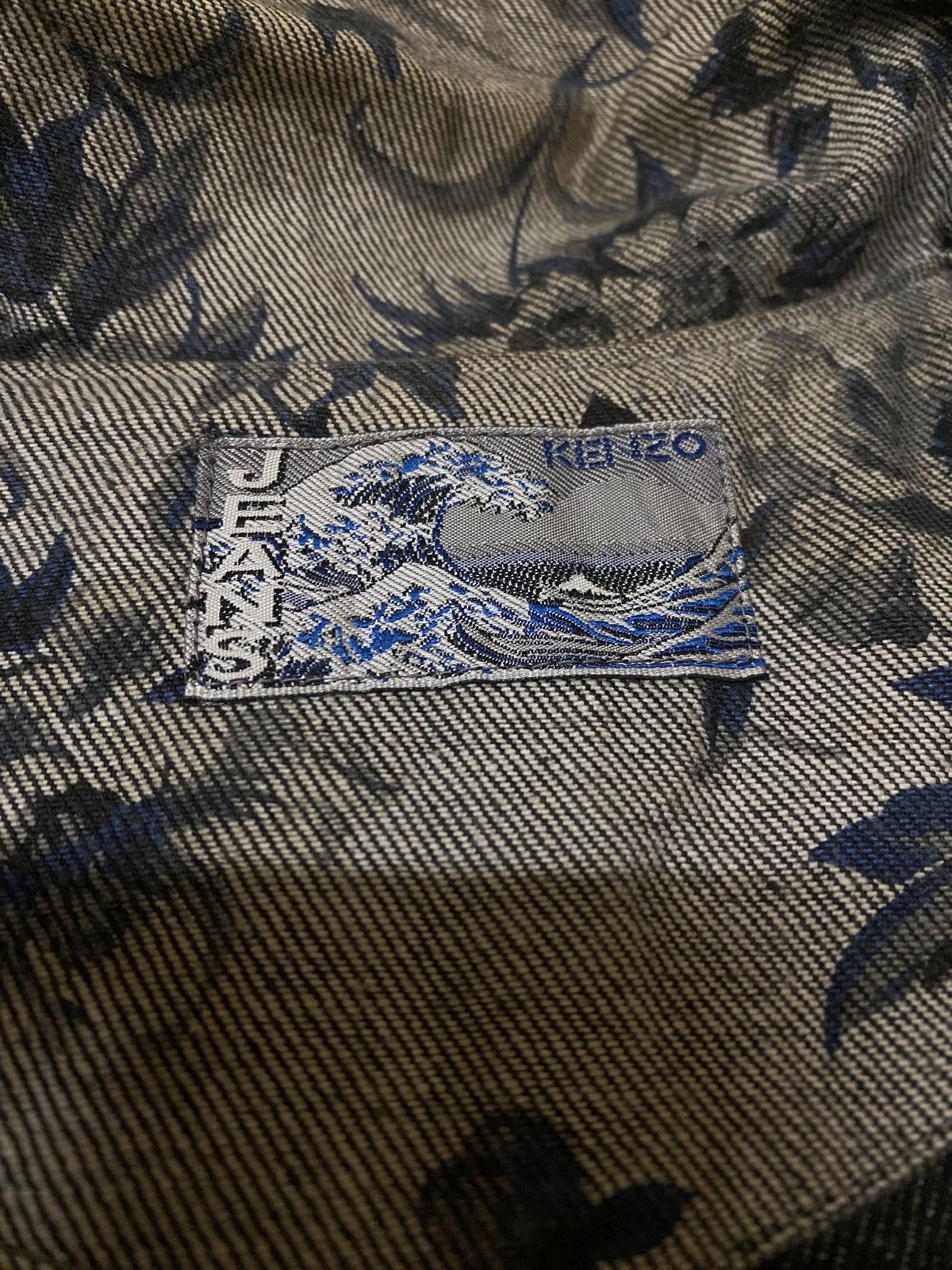 Kenzo Kenzo Vintage 90s Floral Pattern Snap Button Denim Jacket Size S / US 4 / IT 40 - 8 Thumbnail
