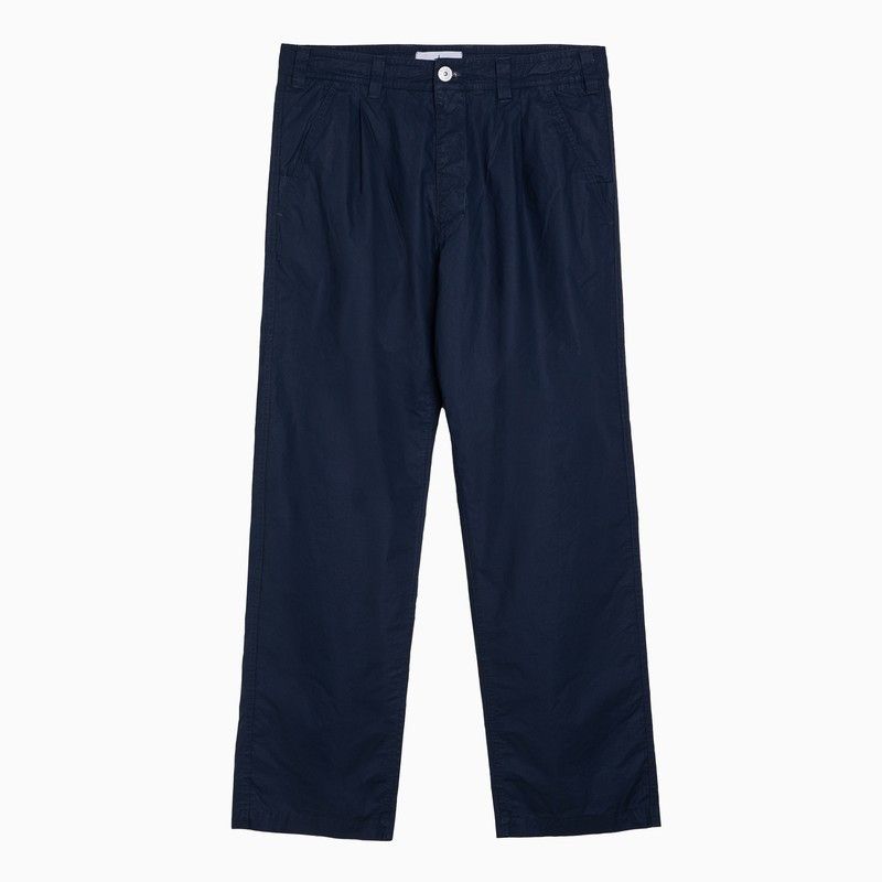 image of Stone Island Royal Blue Cotton Regular Trousers, Men's (Size 34)