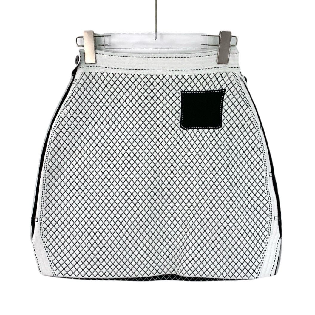 Dior Christian Dior White Diamond Lattice Knit Midi Skirt K26WX Size 26" / US 2 / IT 38 - 2 Thumbnail