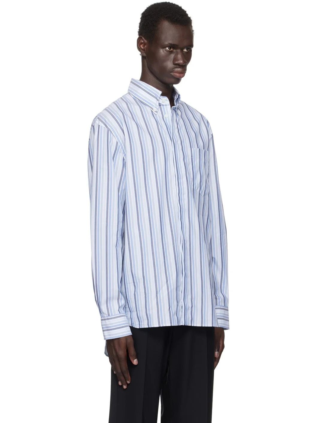 Marni o1w1db11125 Striped Shirt in Blue Size US M / EU 48-50 / 2 - 3 Thumbnail