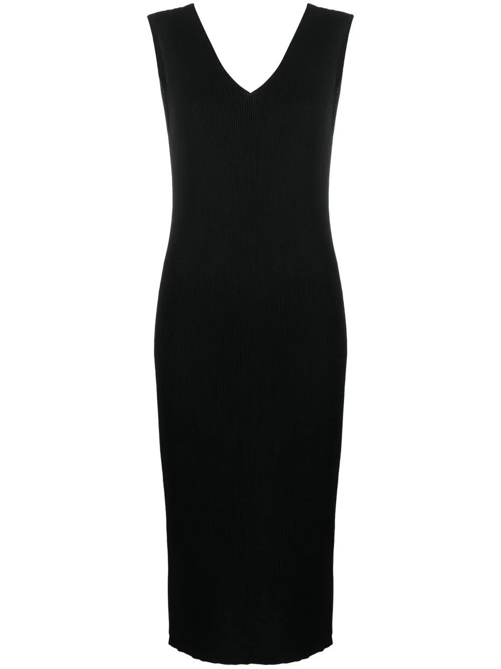 Moncler o1y1125 V-neck Midi Dress in Black Size M / US 6-8 / IT 42-44 - 1 Thumbnail