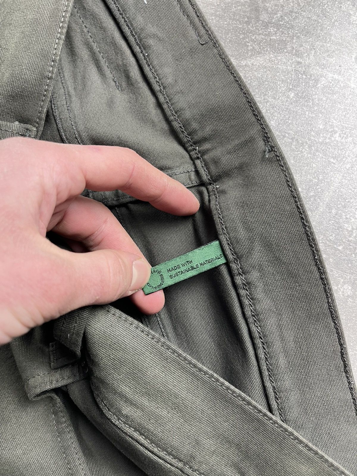 G-Star G-Star RAW 3301 Wax Biker Slim Jeans 2000s Dark Olive Green Size US 30 / EU 46 - 10 Thumbnail