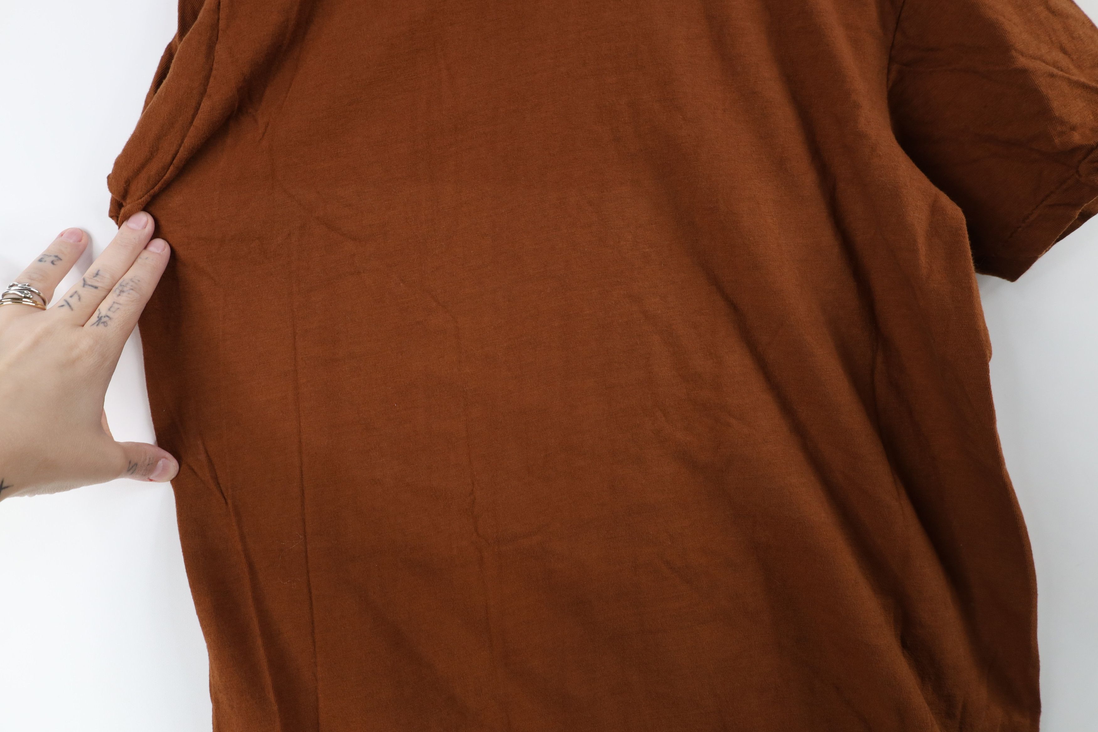 Vintage Vintage 60s 70s Streetwear Blank Cotton T-Shirt Brown USA Size US M / EU 48-50 / 2 - 8 Thumbnail