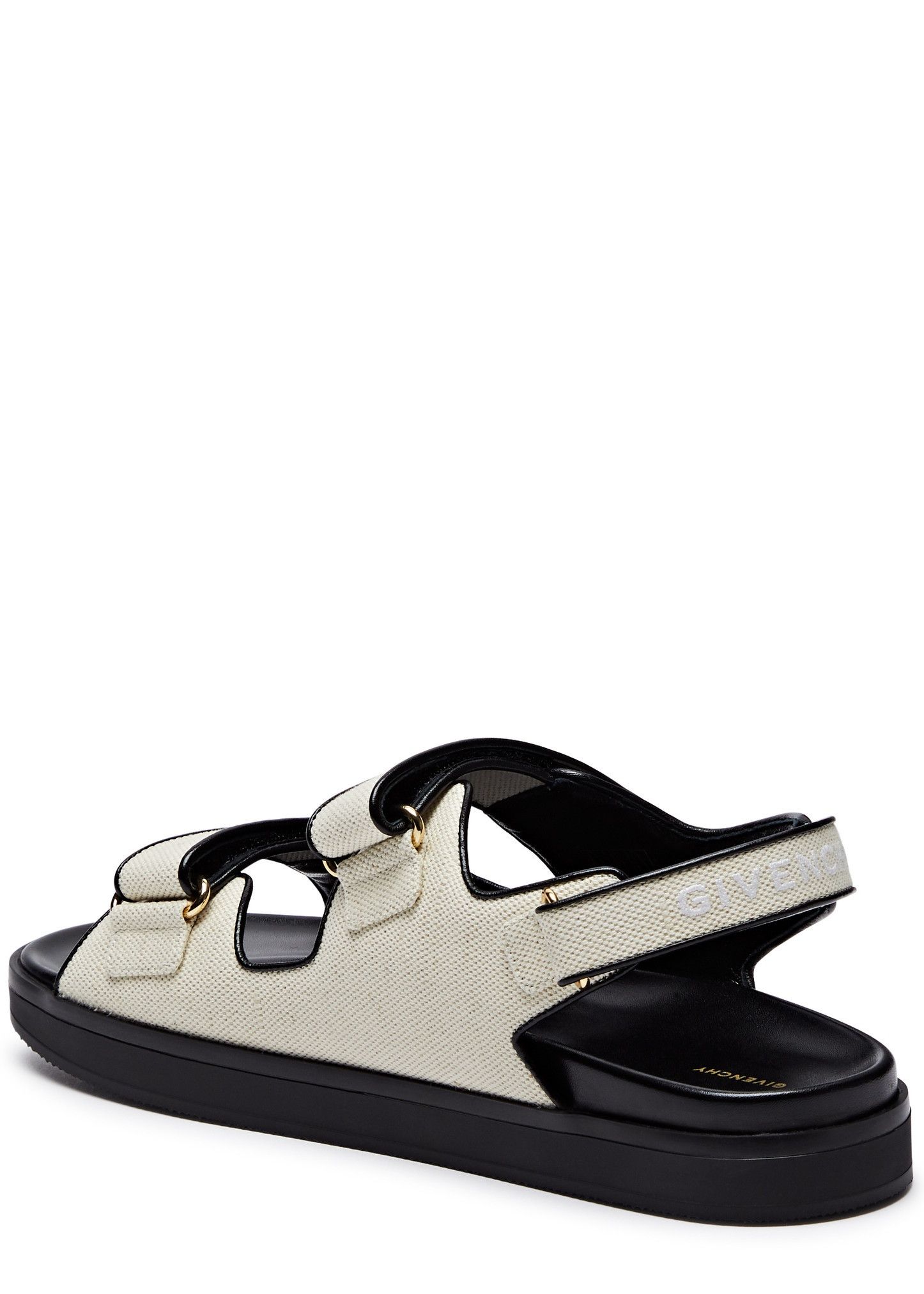 Givenchy o1w1db10925 4G Canvas Sandals in Beige/Black Size US 10 / IT 40 - 2 Thumbnail