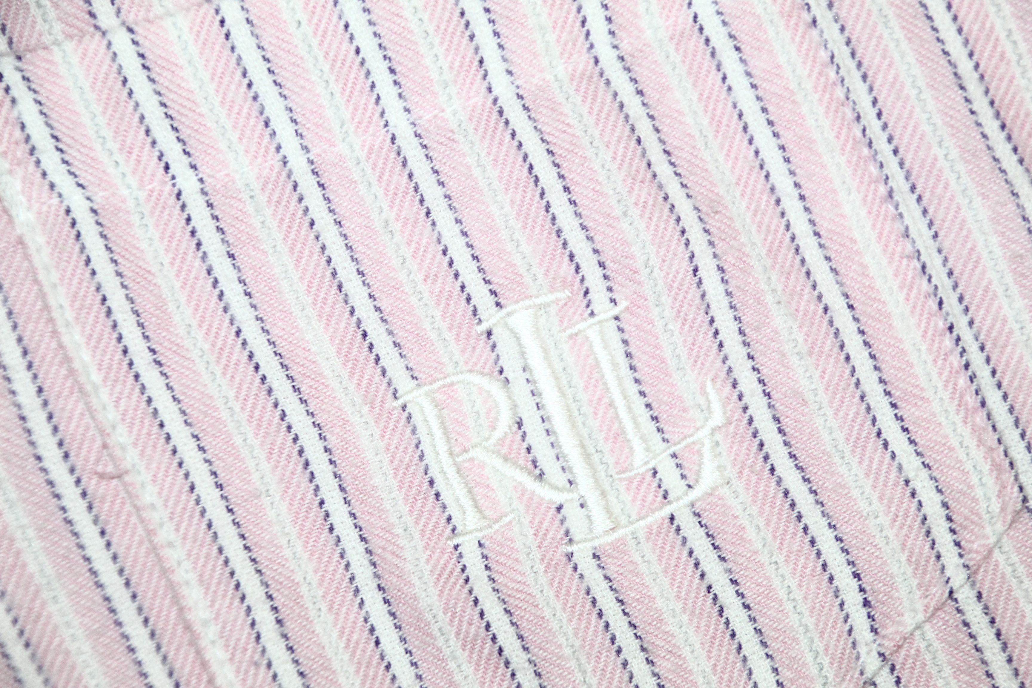 Lauren Ralph Lauren VTG Lauren R.L. logo embroidery striped flannel shirt Size US S / EU 44-46 / 1 - 5 Thumbnail