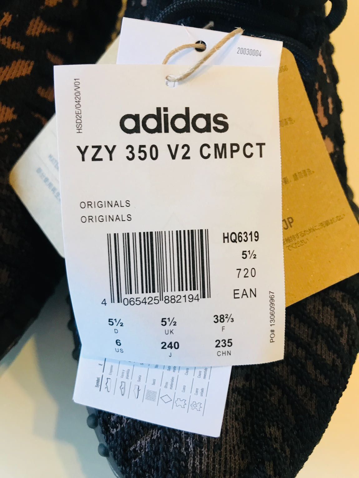 Adidas Yeezy 350 CMPCT Slate Carbon US6 Men Size US 7.5 / IT 37.5 - 8 Thumbnail