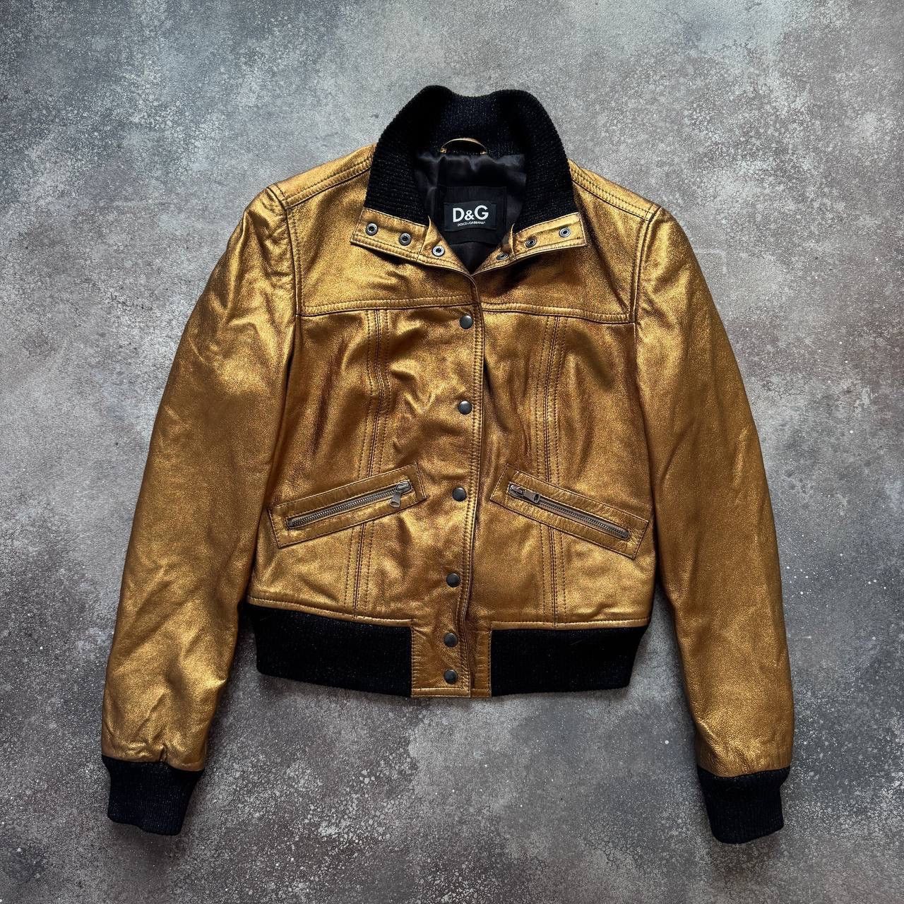 00s dolce&gabbana vintage leather jacket Dolce & Gabbana