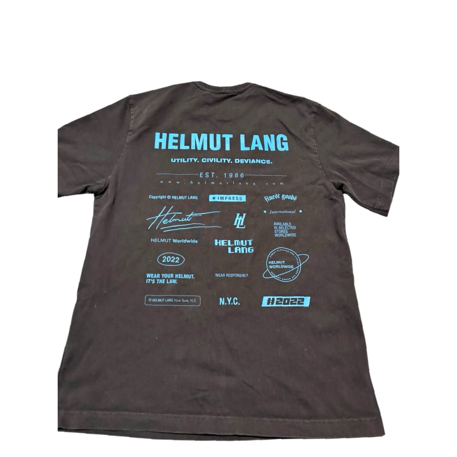 Helmut Lang HELMUT LANG T-Shirt Logo Tee Mens XS Black Promo Brand PREOWNED RARE Cotton Crew Neck Short Sleeve Size US XS / EU 42 / 0 - 3 Thumbnail