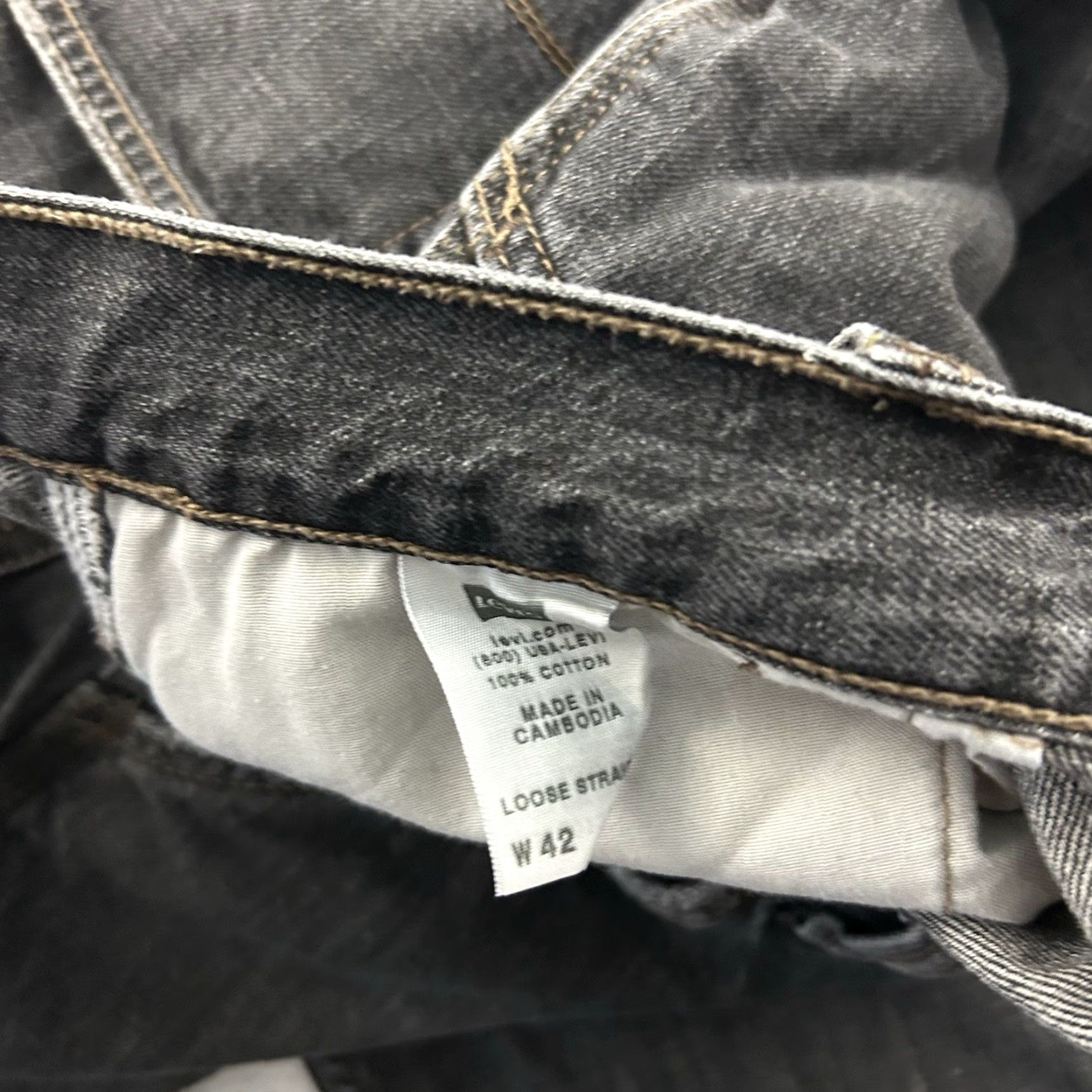 Levi's VTG Levi's Carpenter Jeans Black Wash Denim Men's 42x38 Straight 42 38 Mens Size US 42 / EU 58 - 7 Thumbnail