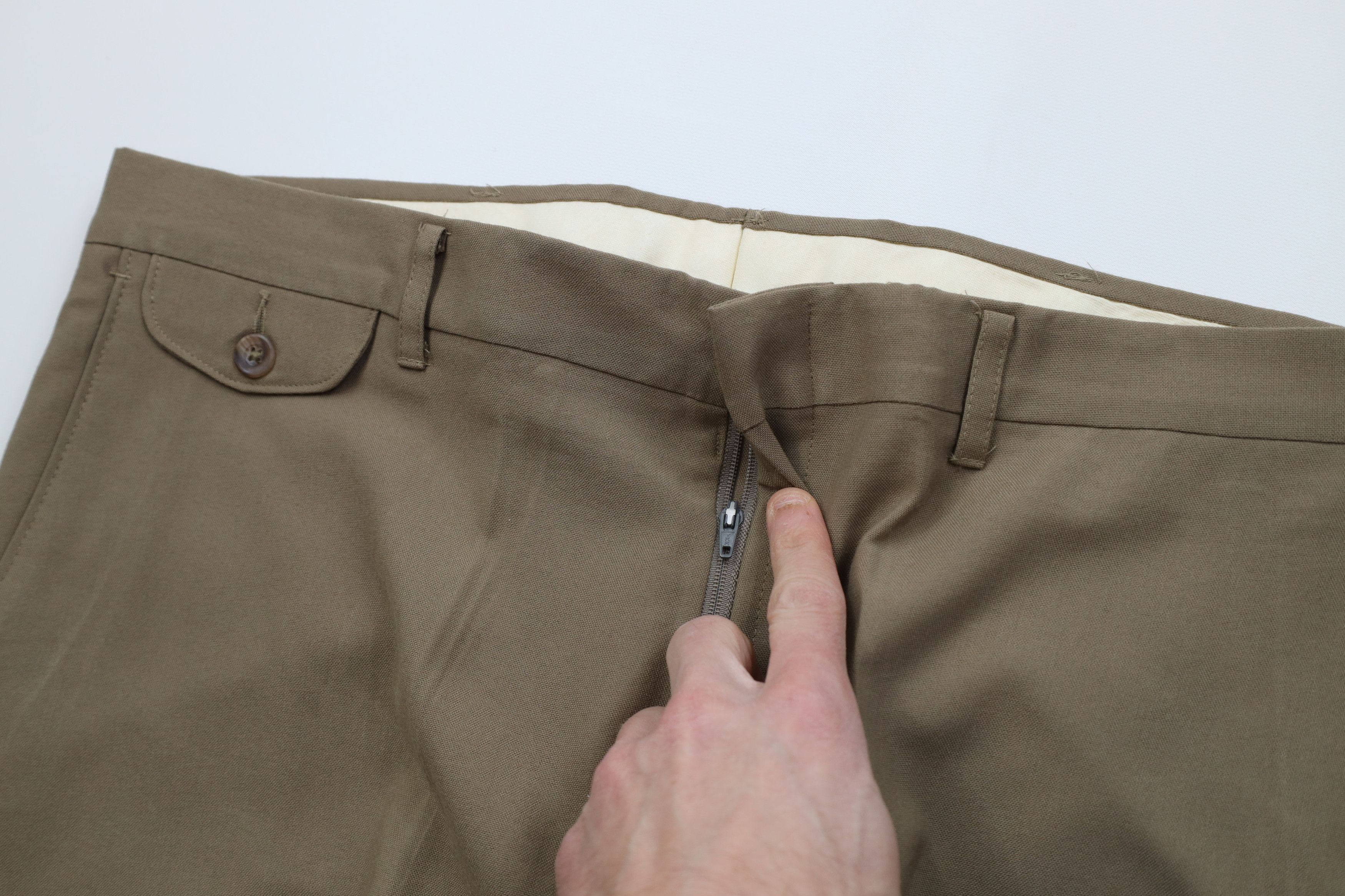 Vintage Vintage 90s Streetwear Wool Blend Knit Wide Leg Chino Pants Size US 38 / EU 54 - 7 Thumbnail