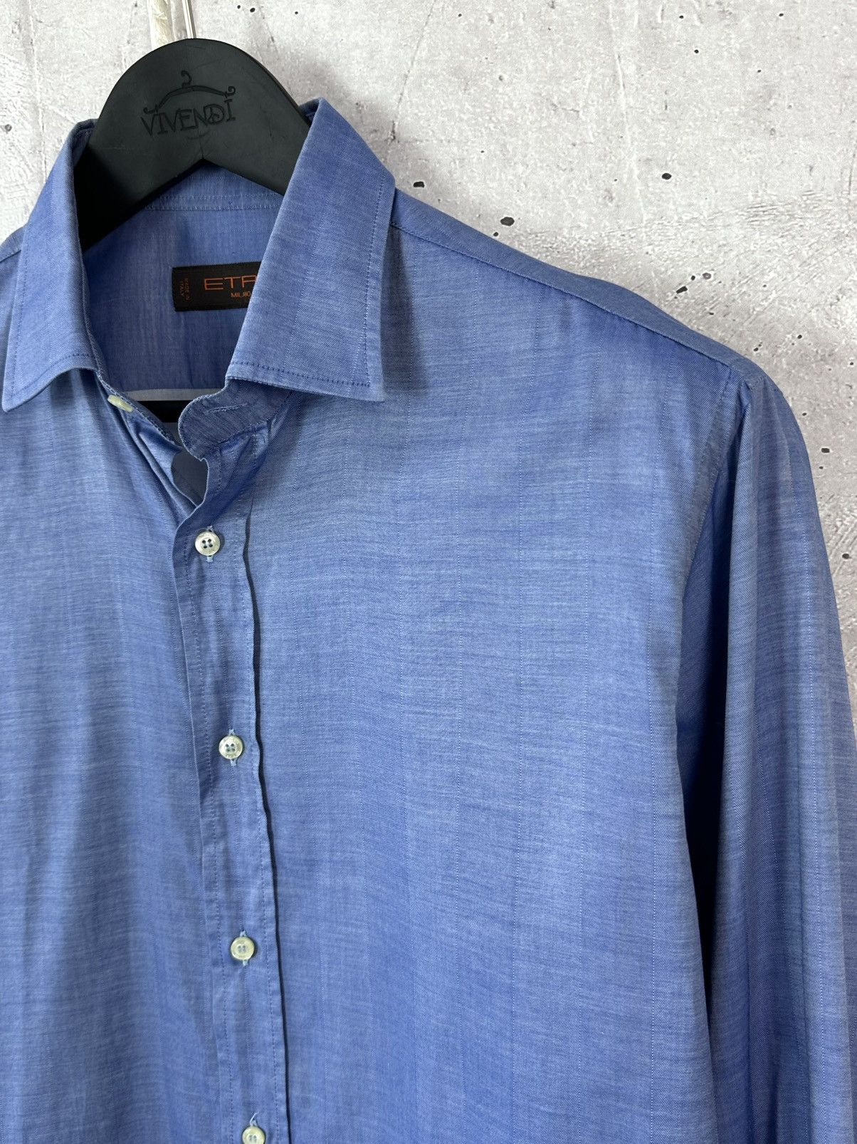 Etro Etro Made in Italy Cotton Blue Long Sleeve Men’s Shirt Size US L / EU 52-54 / 3 - 5 Thumbnail