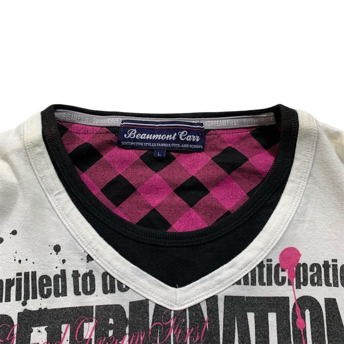 Japanese Brand Beaumont Carr Double Layer Longsleeve Poem V-keii Lgb Style Size US L / EU 52-54 / 3 - 3 Thumbnail