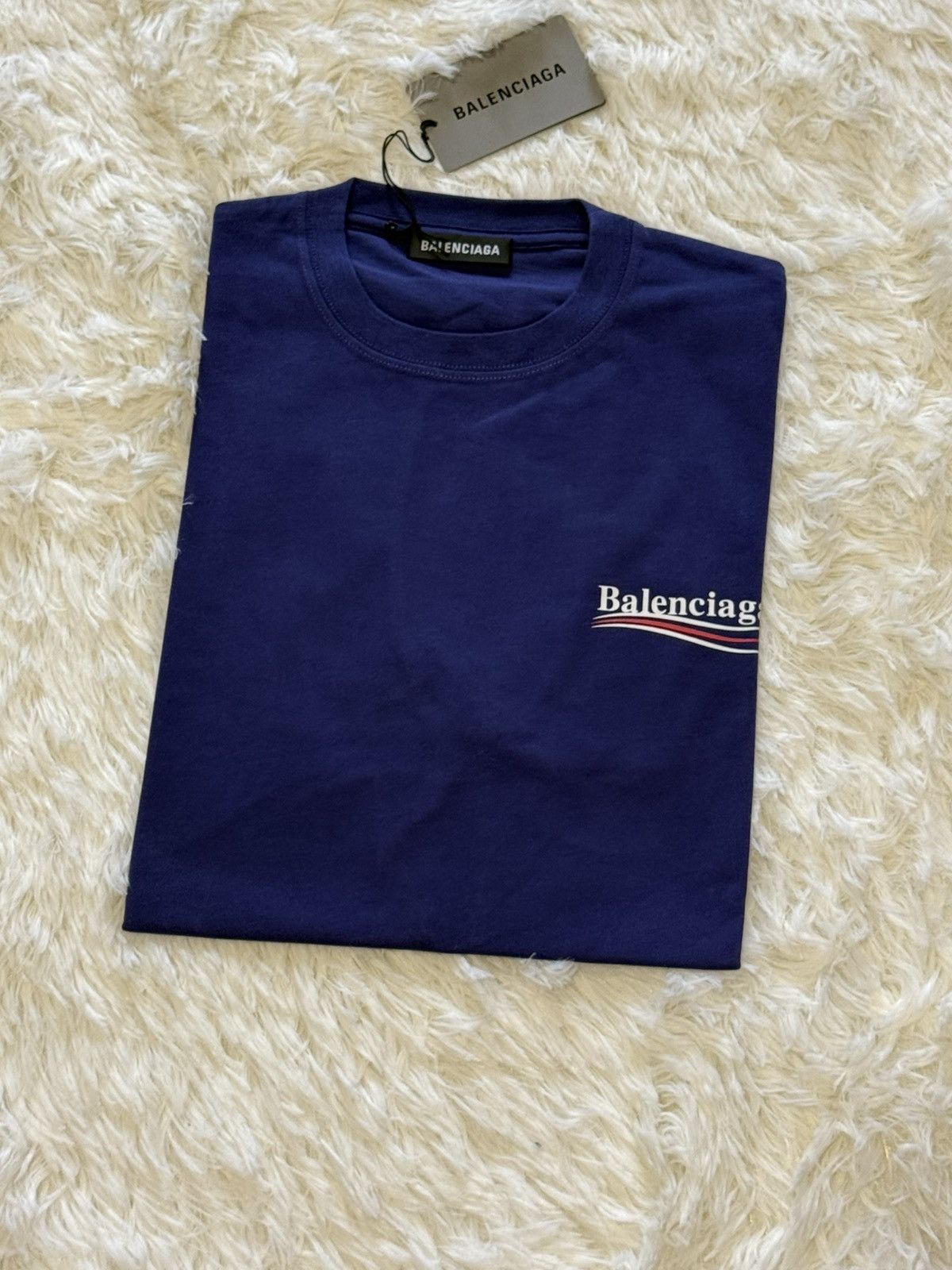 Balenciaga Balenciaga deep blue t shirt Size US XS / EU 42 / 0 - 1 Thumbnail