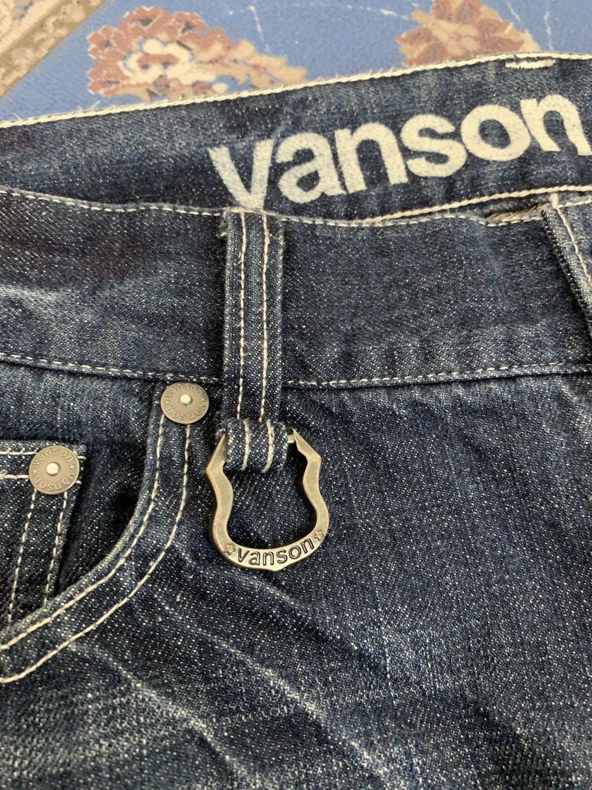 Vanson Leathers Vanson Leathers Skull Embroidery Washed Denim Size US 38 / EU 54 - 8 Thumbnail