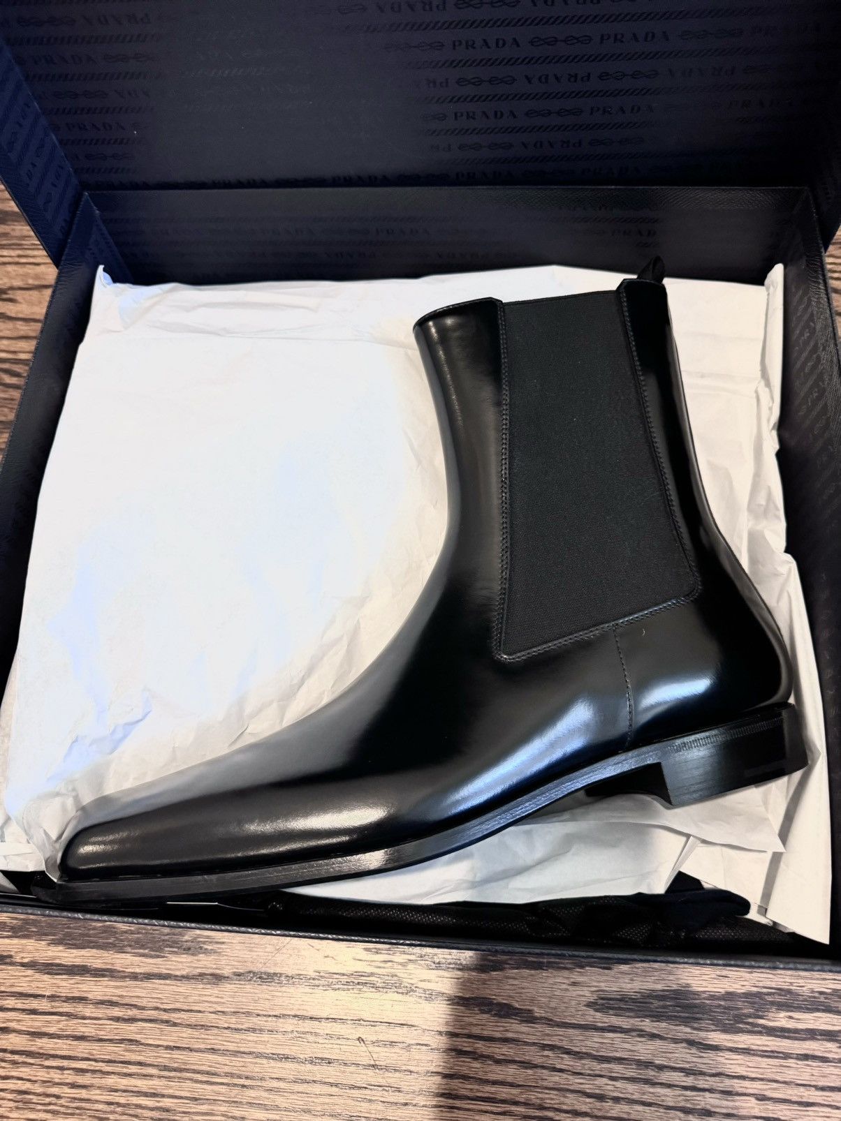 Prada Men’s chelsea boots ankle boots black Size US 11 / EU 44 - 1 Thumbnail