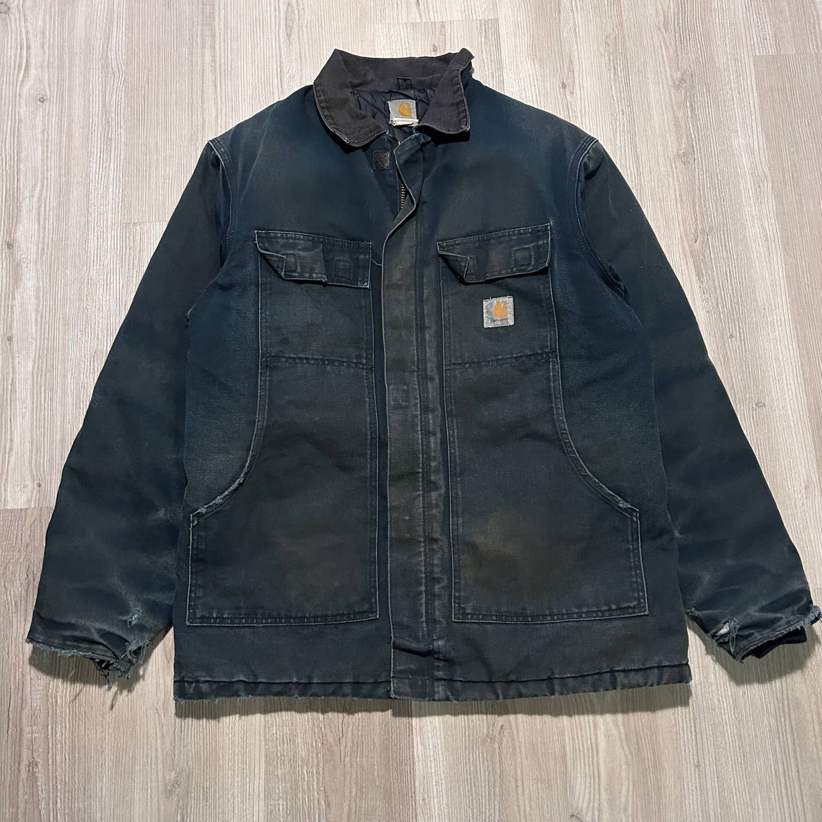 Carhartt Vintage Carhartt Black Arctic Quilt Work Jacket Heavy Sz LT ...