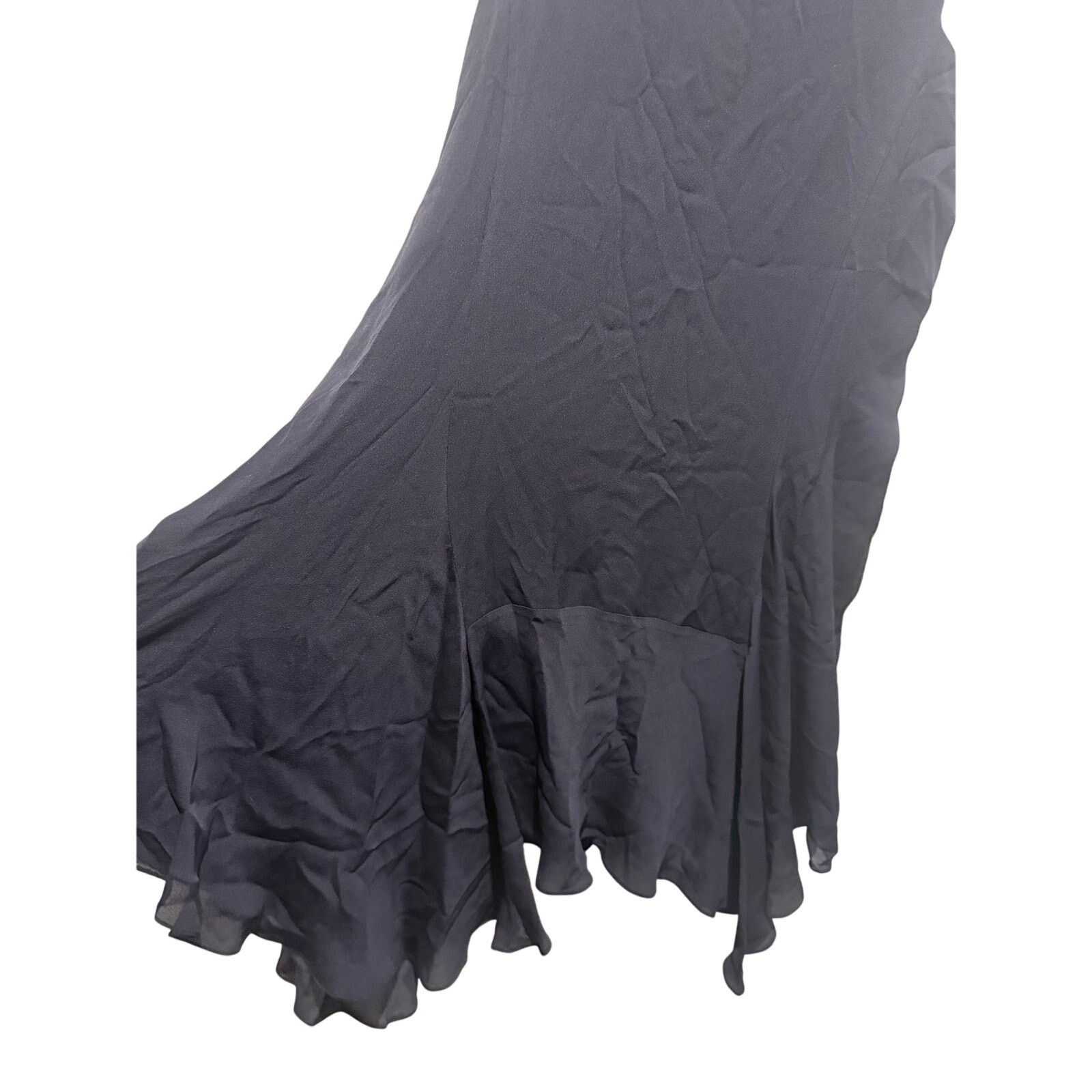 A.L.C. A.L.C. Navy Silk Sleeveless Knee-Length Dress 8 Asymmetric Size M / US 6-8 / IT 42-44 - 5 Thumbnail