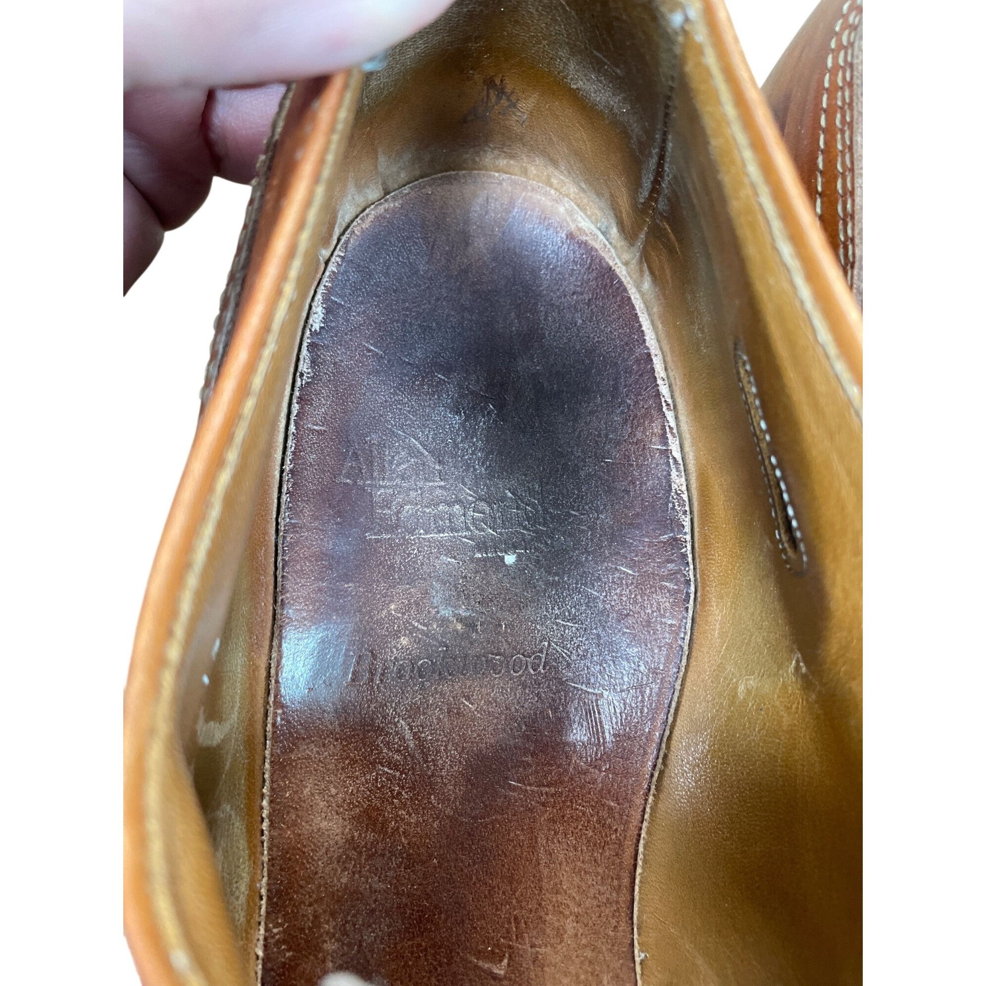 Allen Edmonds Allen Edmonds Brookwood mens brown leather cap toe oxford sh Size US 13 / EU 46 - 7 Thumbnail