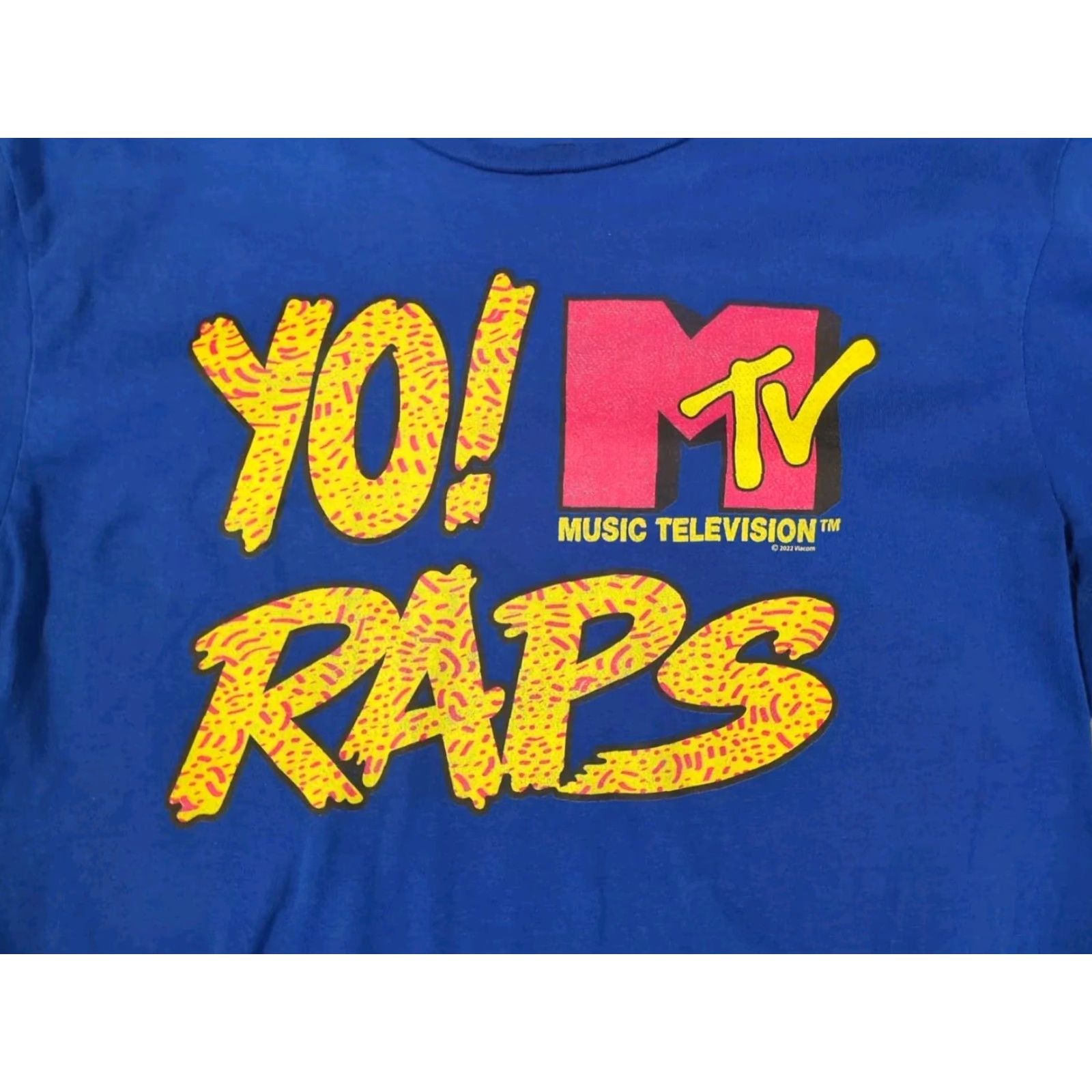 Vintage VINTAGE 80s MTV MUSIC TELEVISION T-Shirt Large Blue ROCK LOGO CAT STRETCH Regular Men Cotton Knit Short Sleeve Crew Neck 80s 90s Theme Size US L / EU 52-54 / 3 - 2 Thumbnail