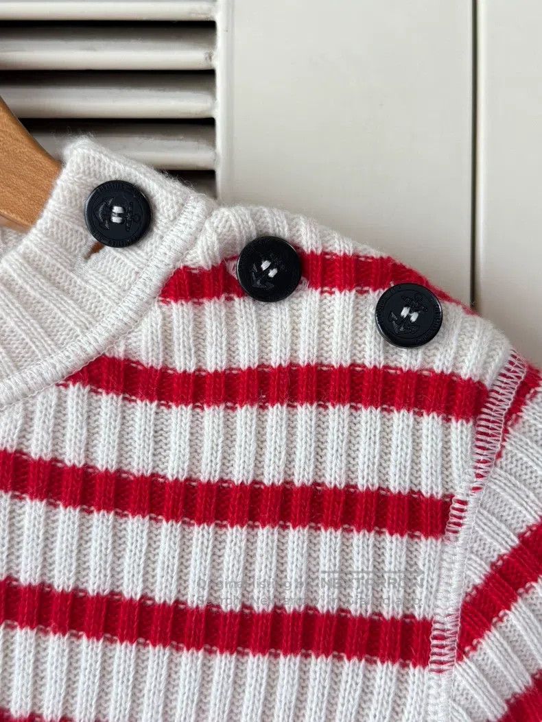 Dior Dior Red and white striped knitwear sweater Size XXS / US 00 / IT 34 - 4 Thumbnail